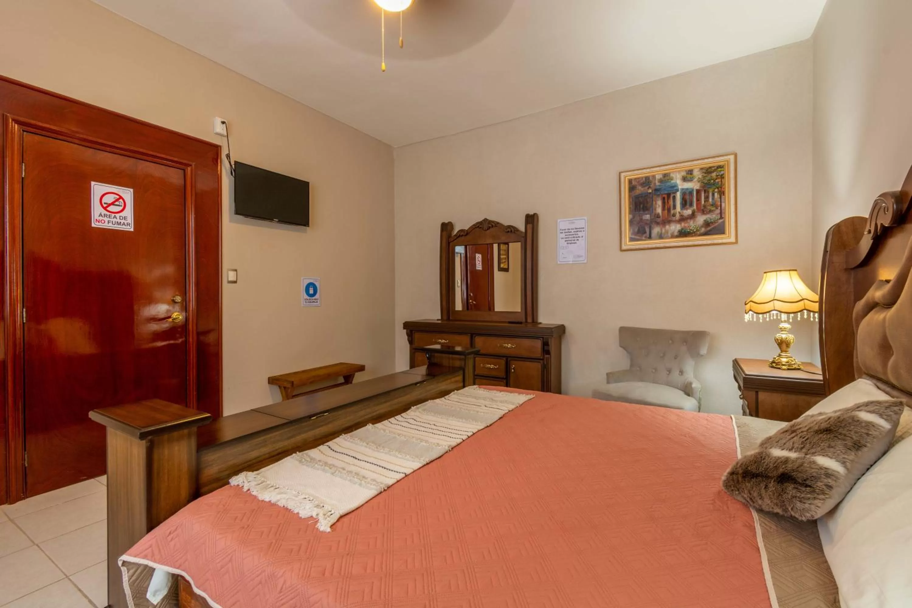 Bed in Hostería Casa Marquez