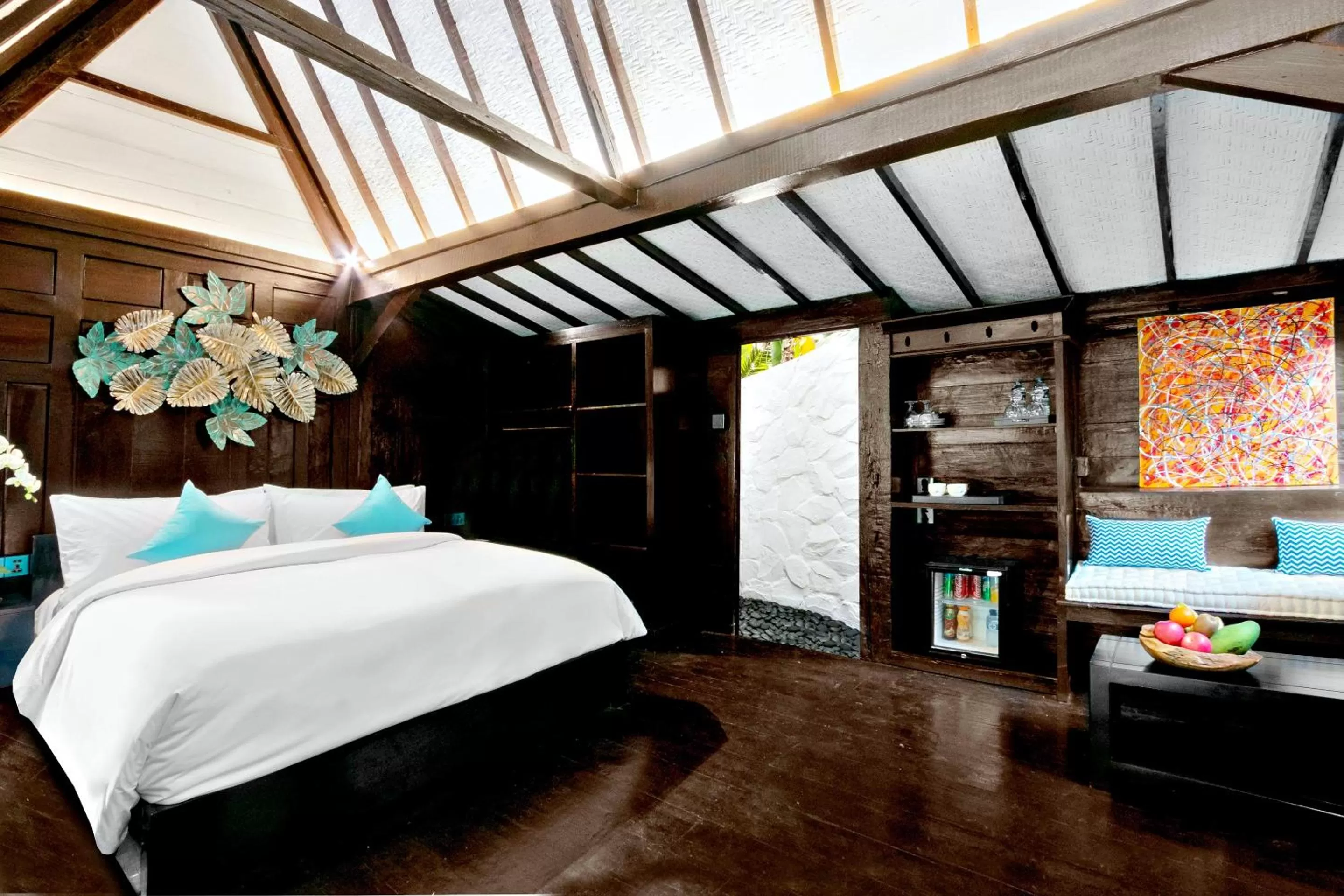 Seating area, Bed in Canvas Escape Resort