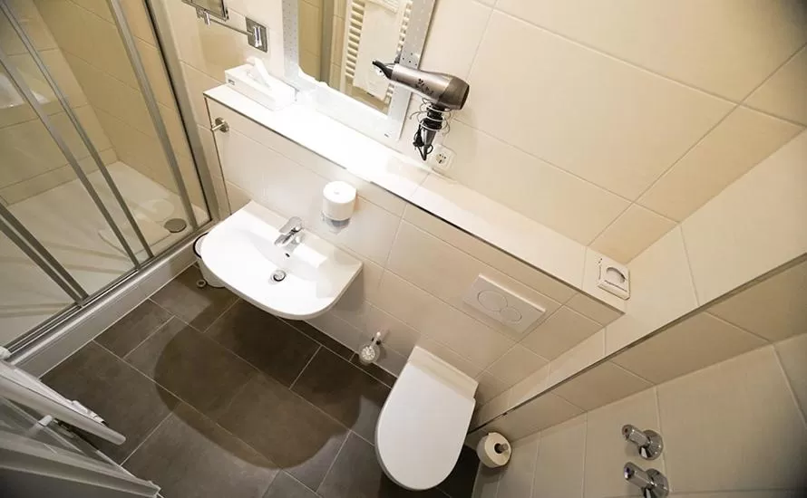 Bathroom in Hotel Waldhalle