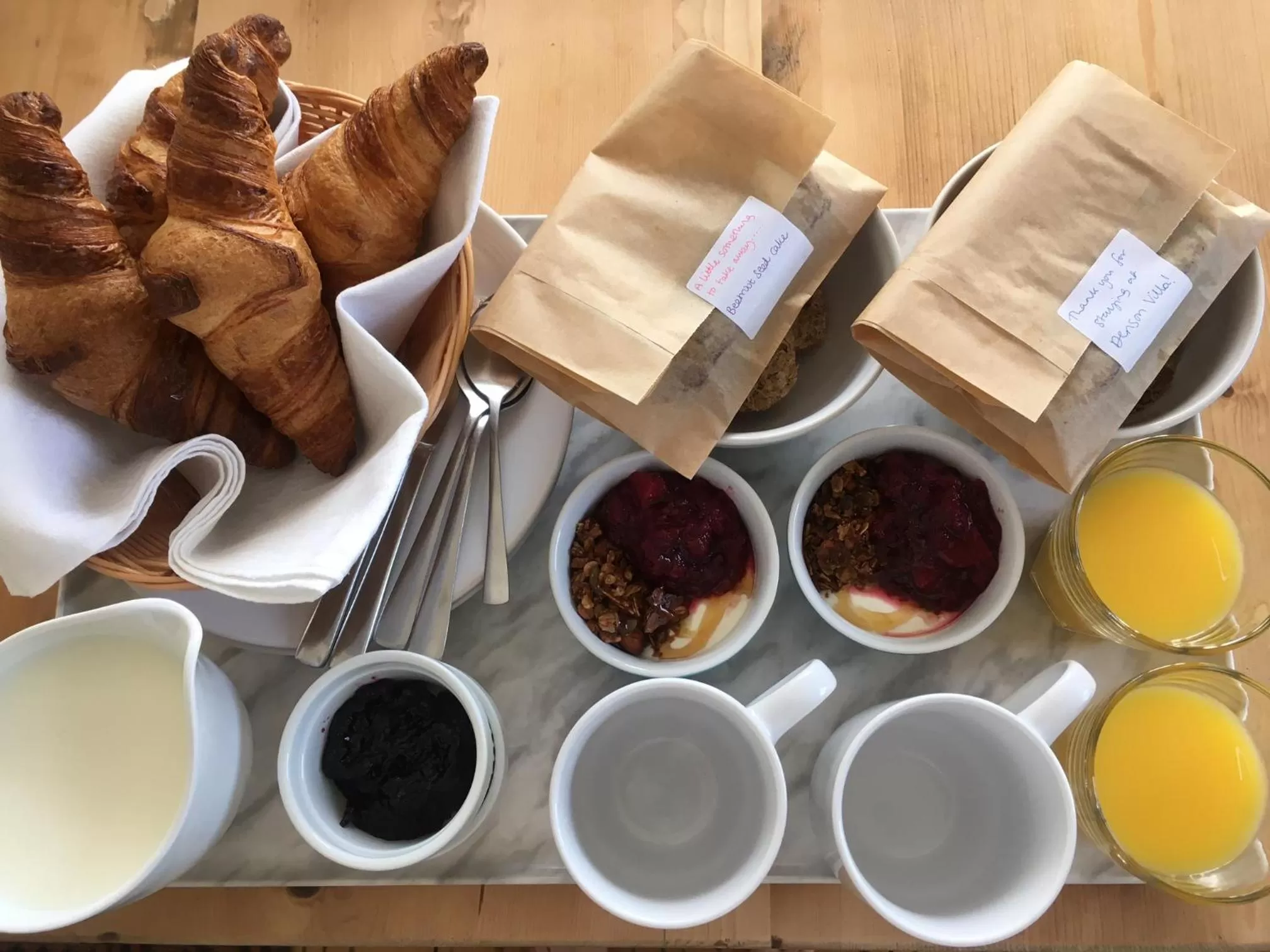 Food close-up, Breakfast in Denson Villa