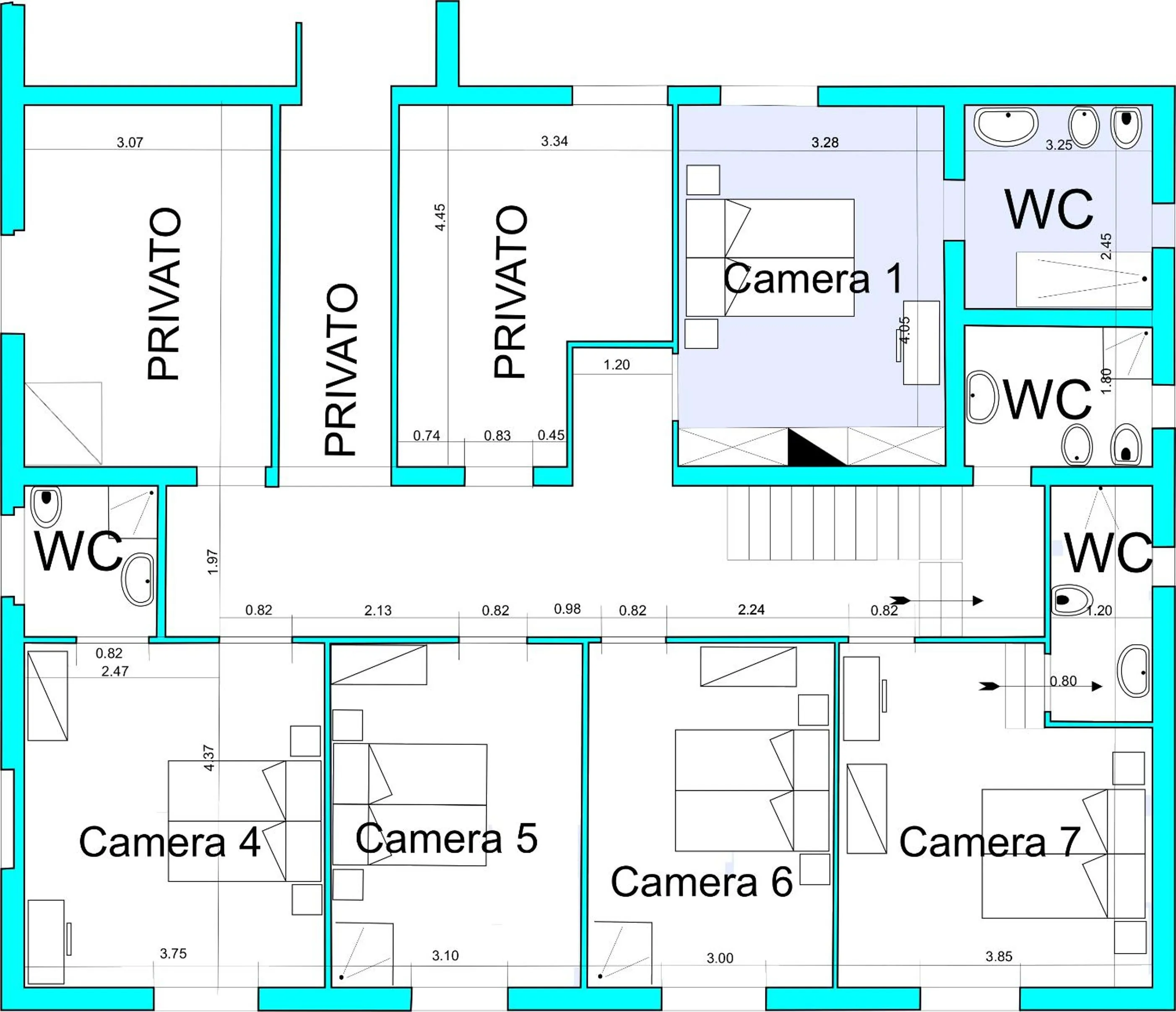 Floor plan in Residence Casprini da Omero