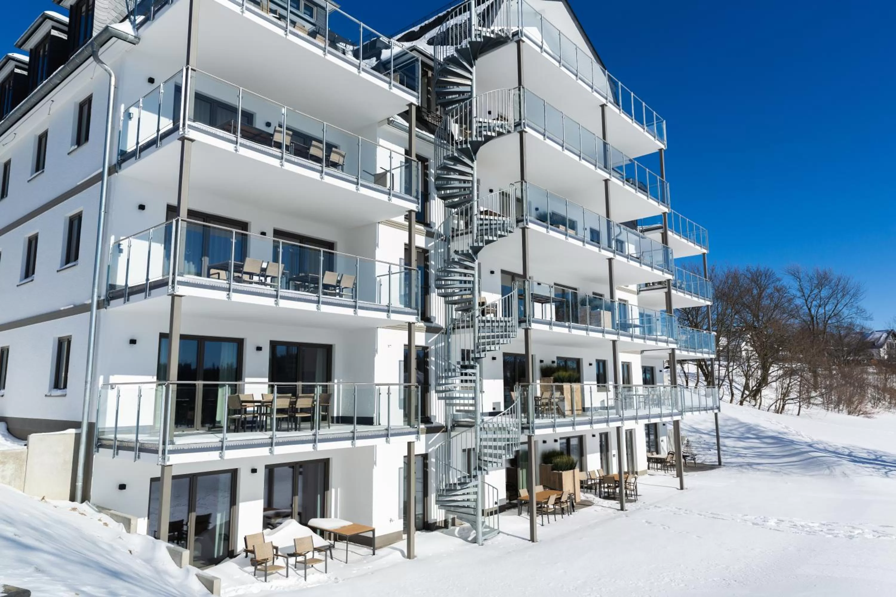 Property building in Astenblick Apartments Winterberg with sauna