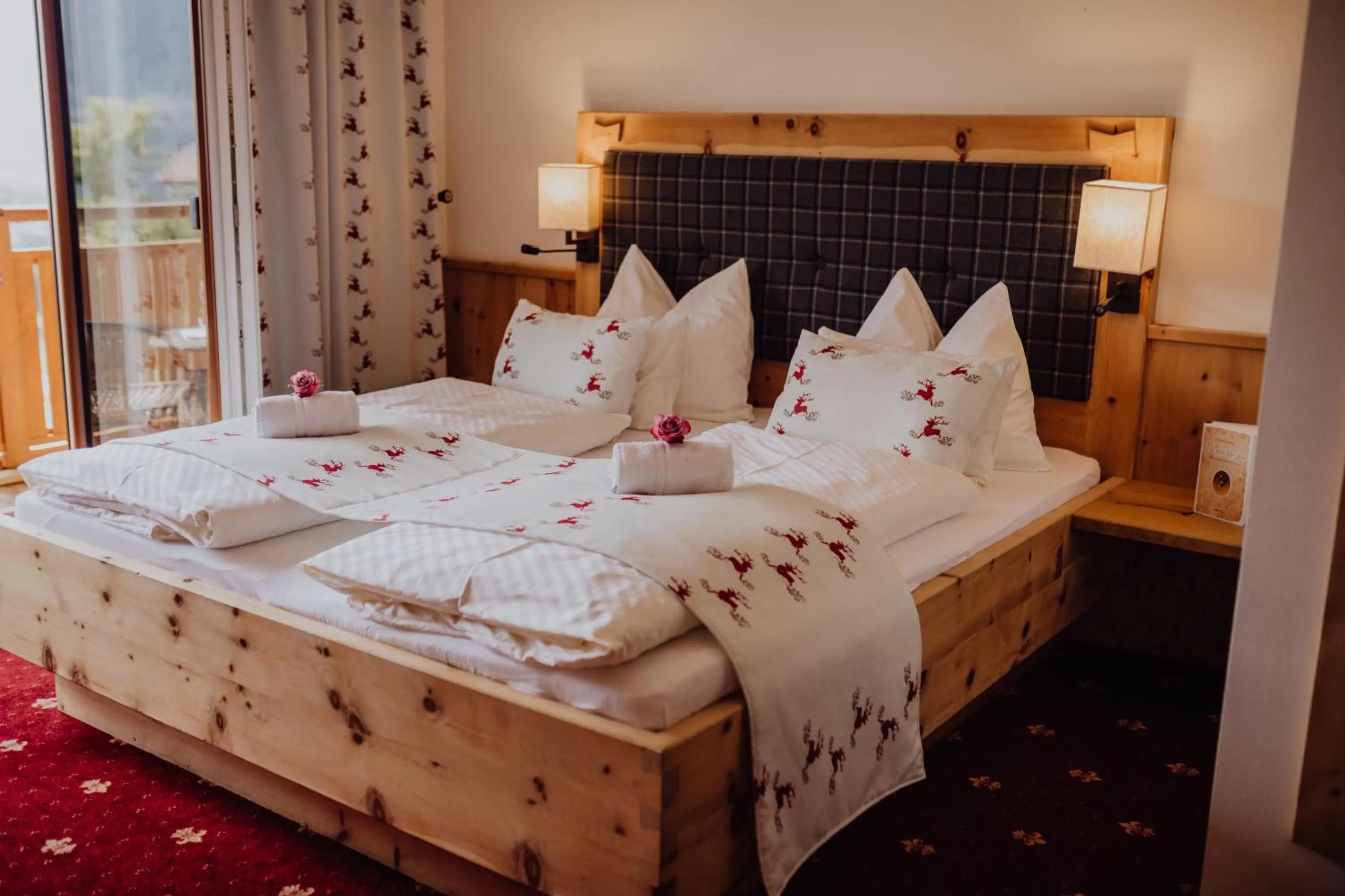 Bed in Panorama Hotel Gasthof Leidingerhof