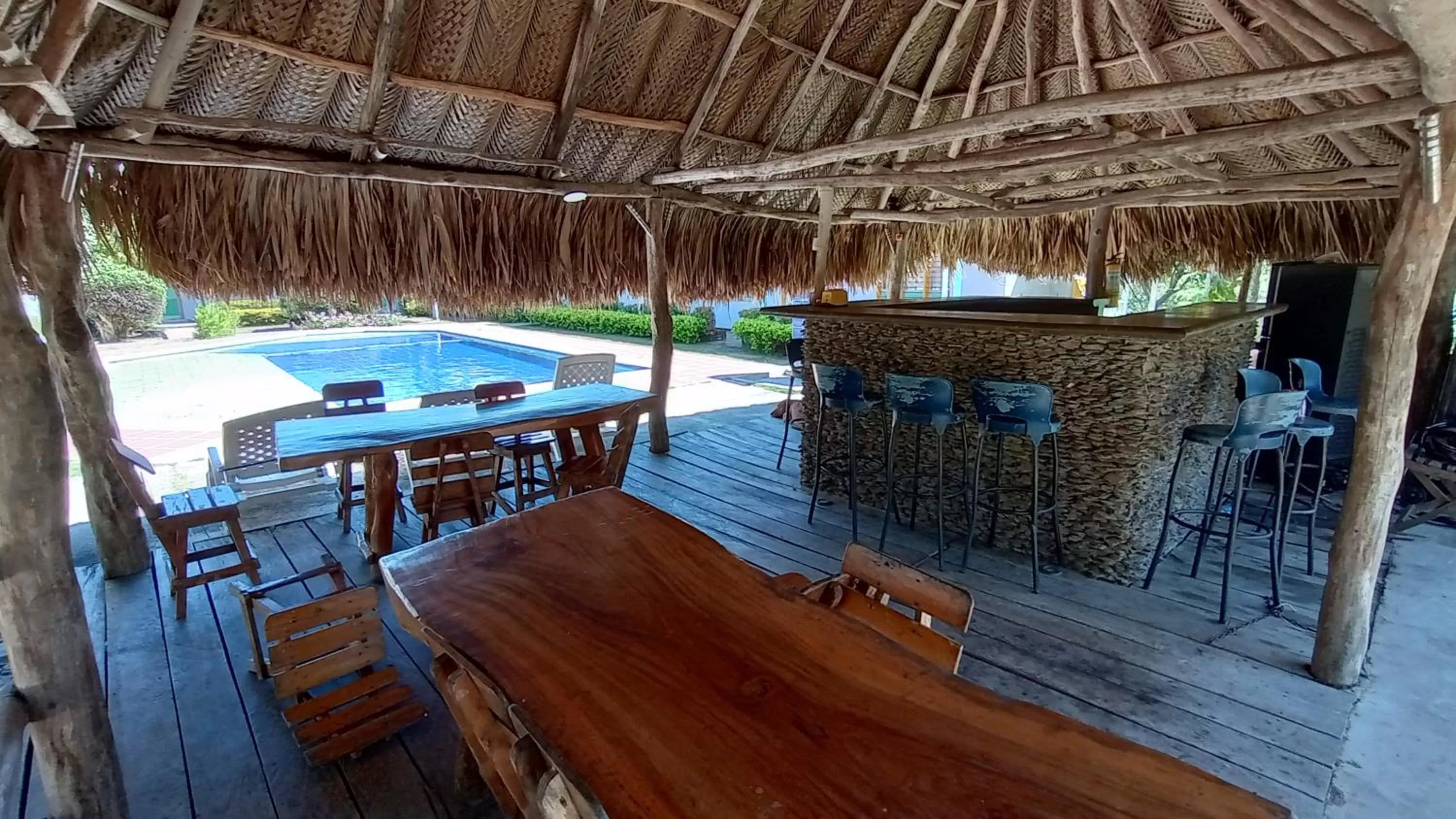 Dining area, Pool View in Hotel Brisas De Neguanje