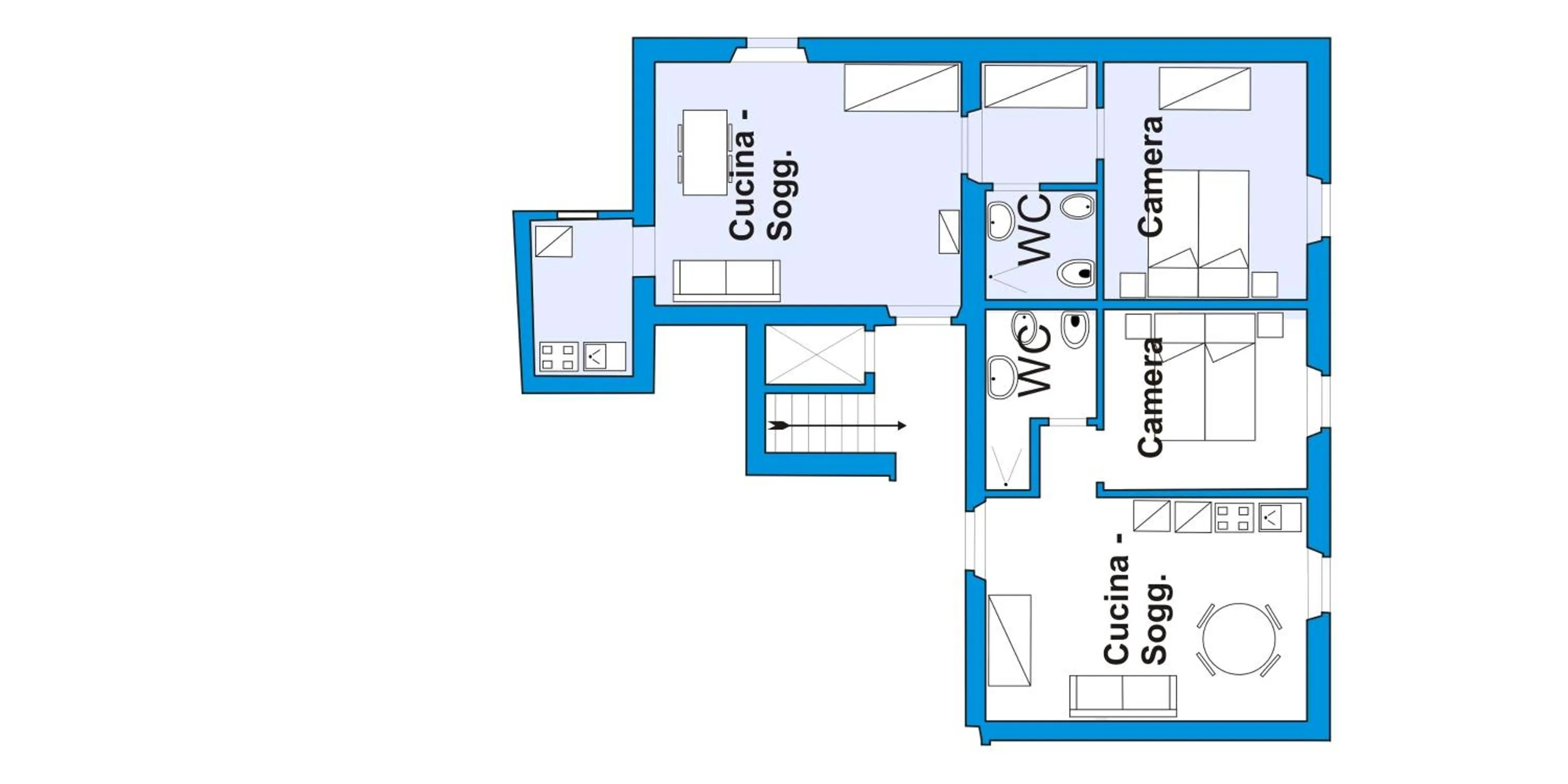 Floor plan in Residence Casprini da Omero