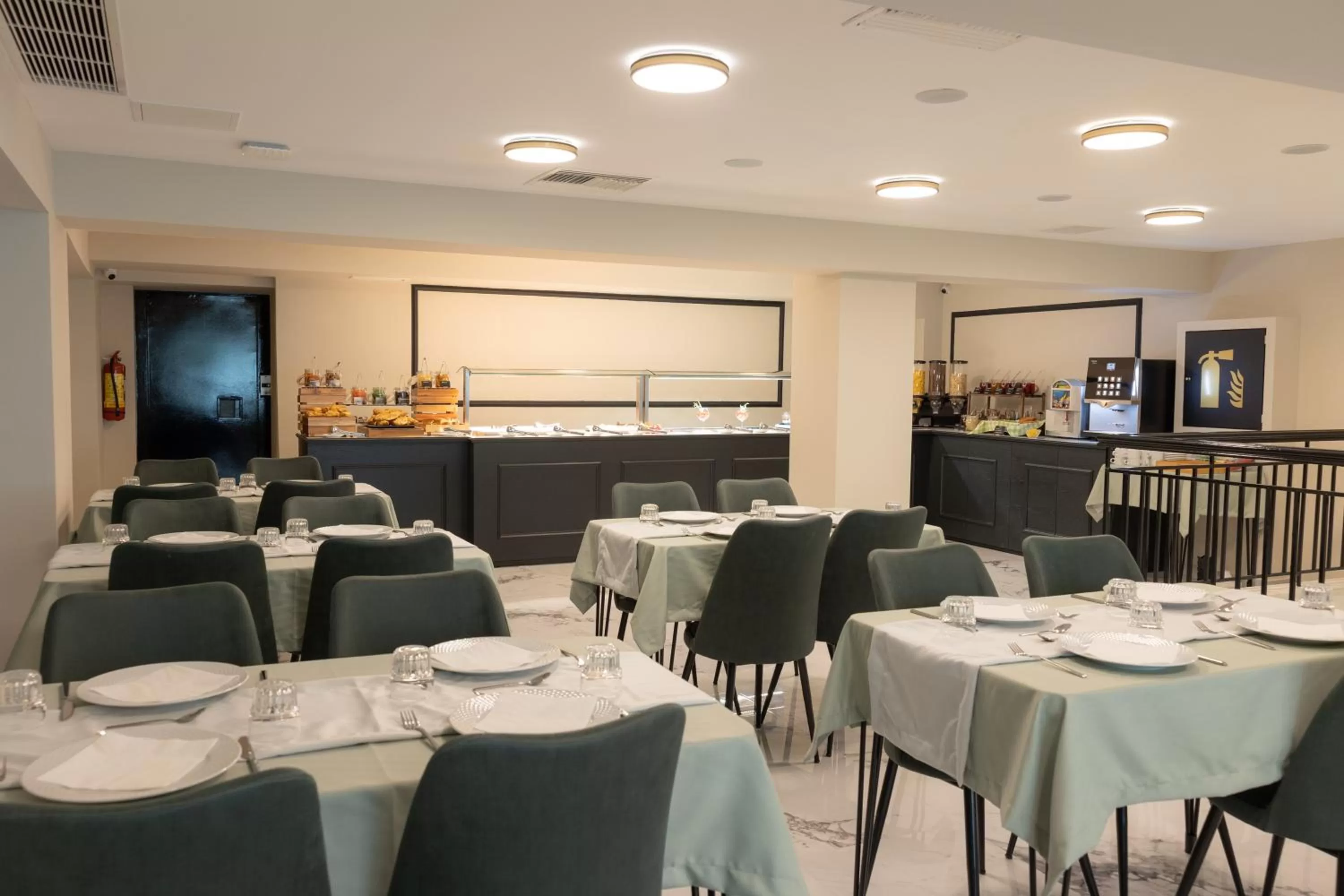 Breakfast in Modern Revival Luxury Hotel