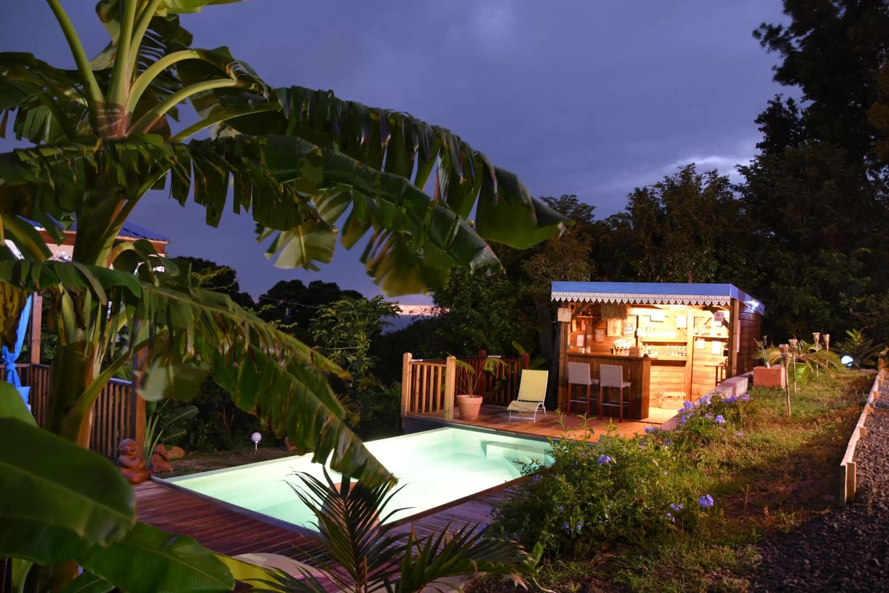 Solarium in BUNGALOW La Tortue Bleue