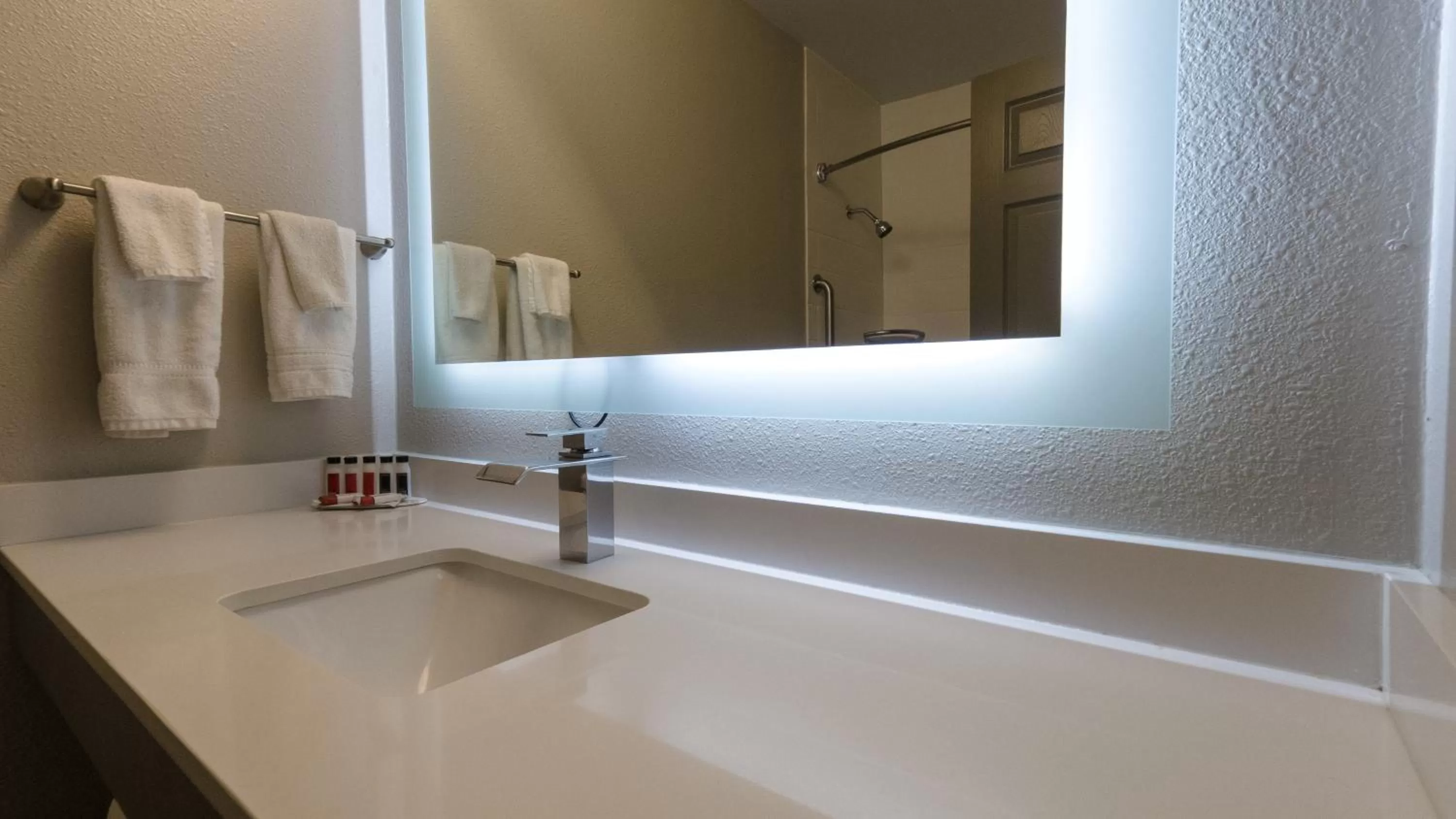 Bathroom in Super 8 by Wyndham Santa Cruz Beach