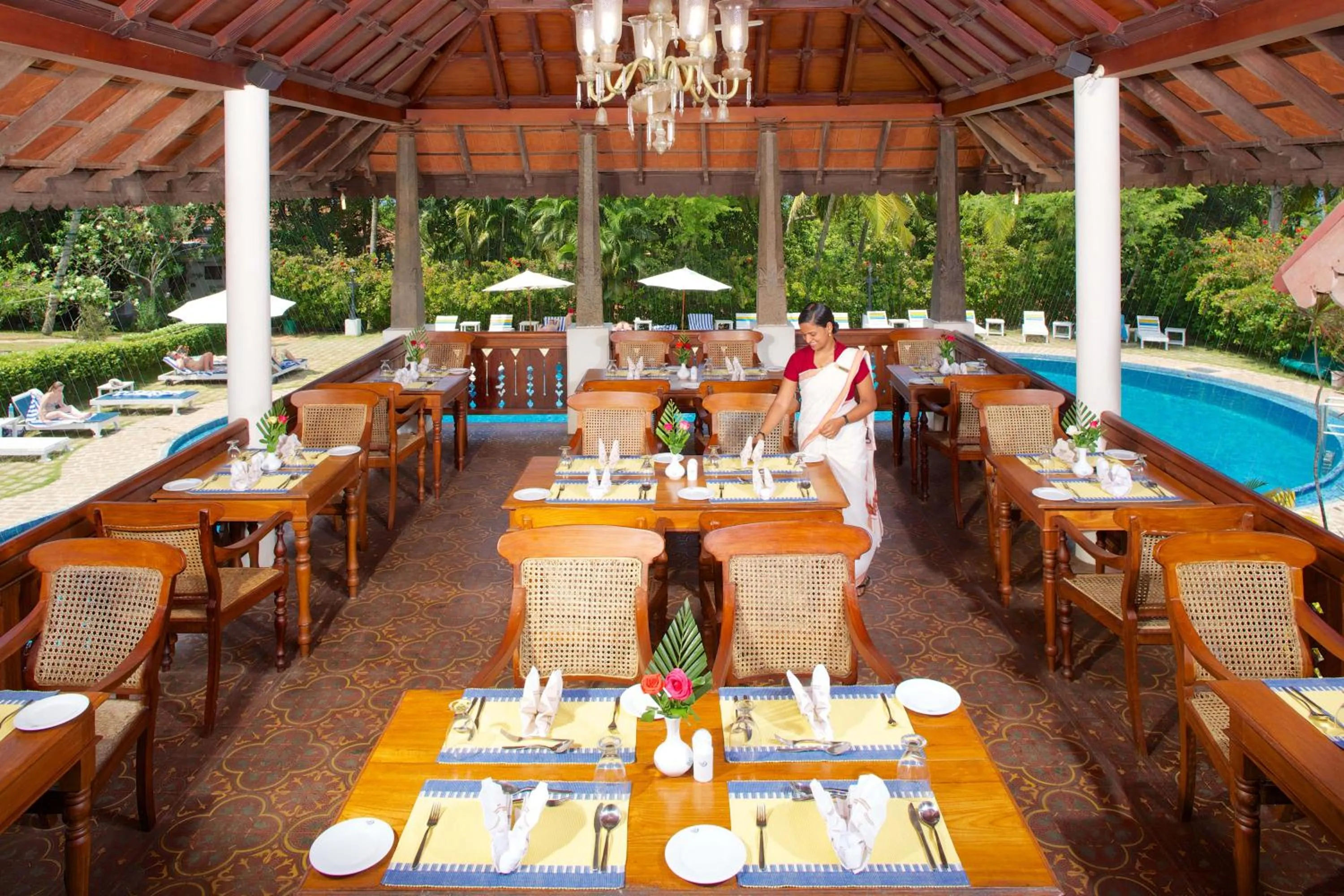 Restaurant/places to eat in The Travancore Heritage Beach Resort