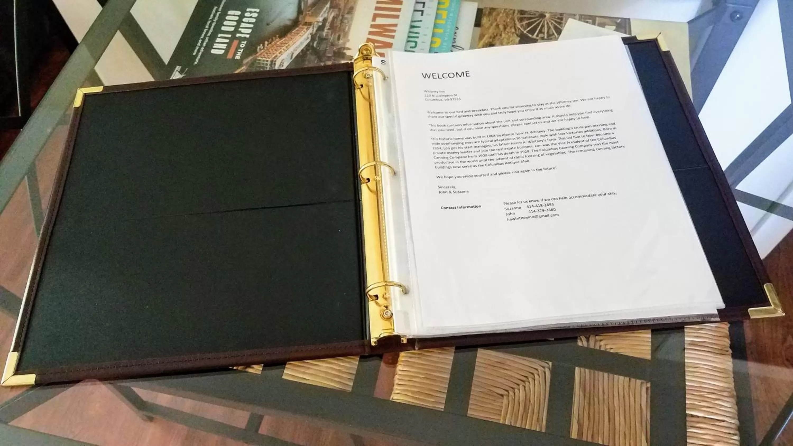 Restaurant/places to eat in HA Whitney Inn