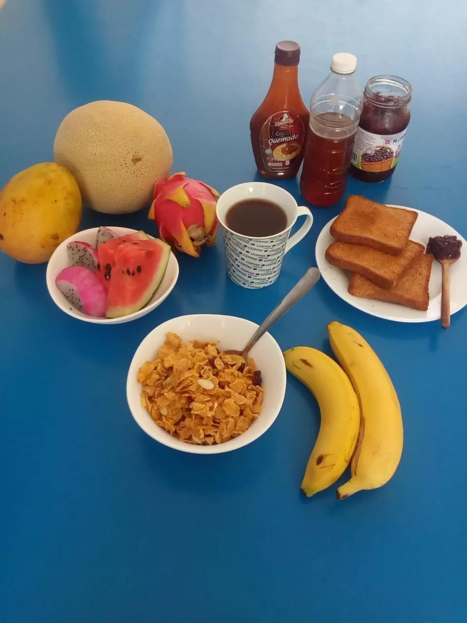 Continental breakfast in Gran Jaguar Hotel