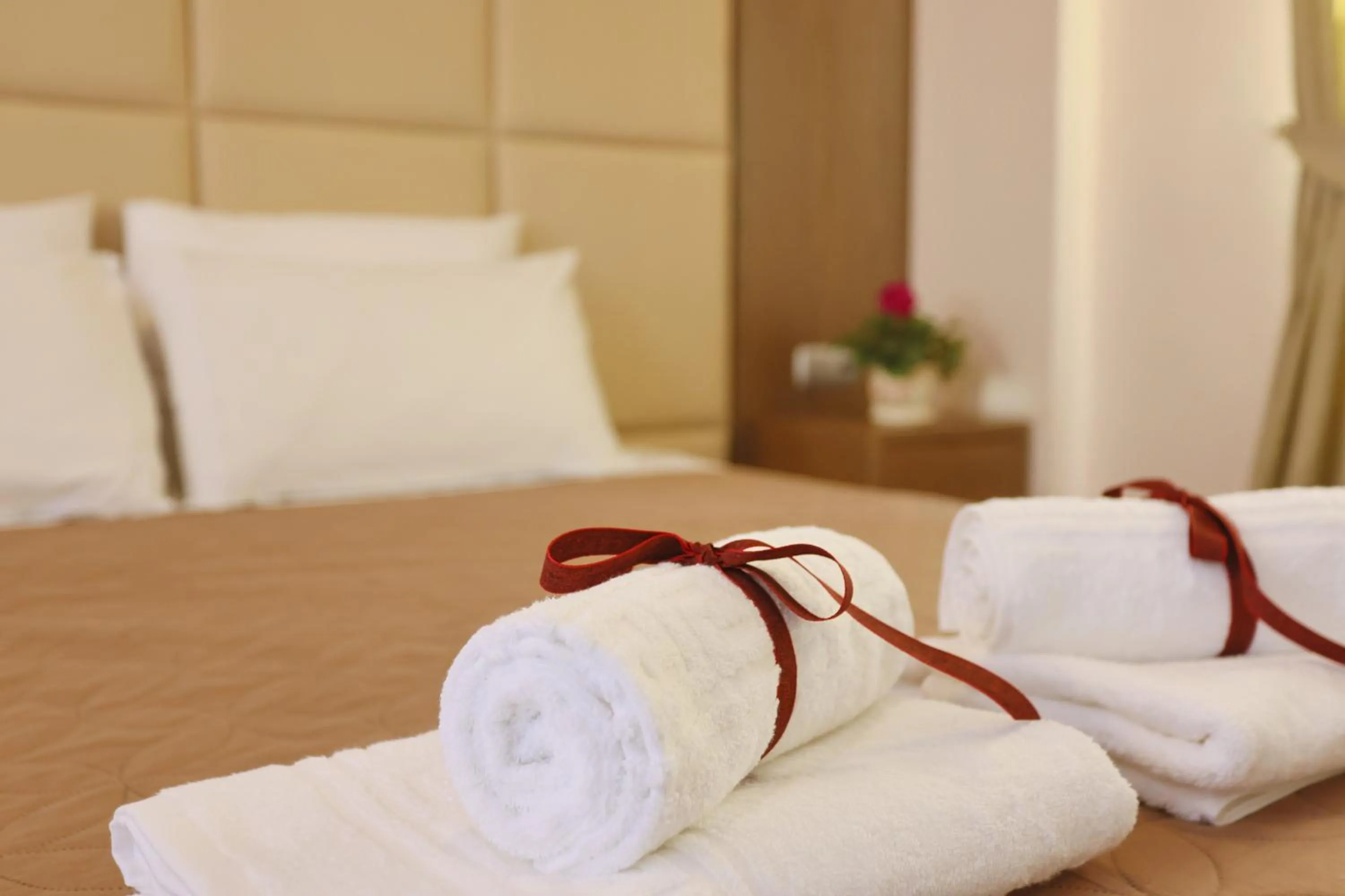 Decorative detail, Bed in Aegeon Hotel