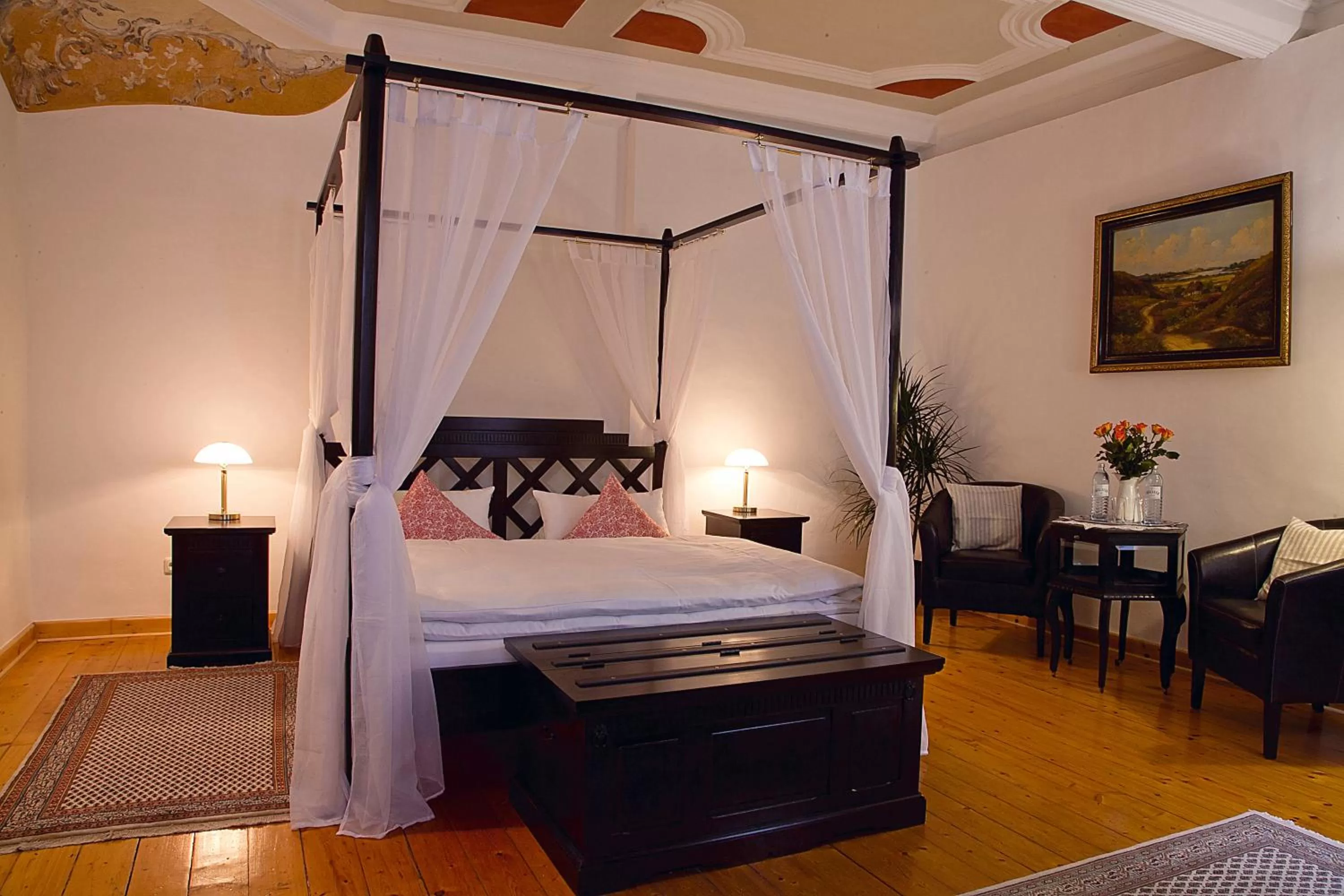 Bed in Restaurant Dicker Mann Hotel zum Blauen Krebs