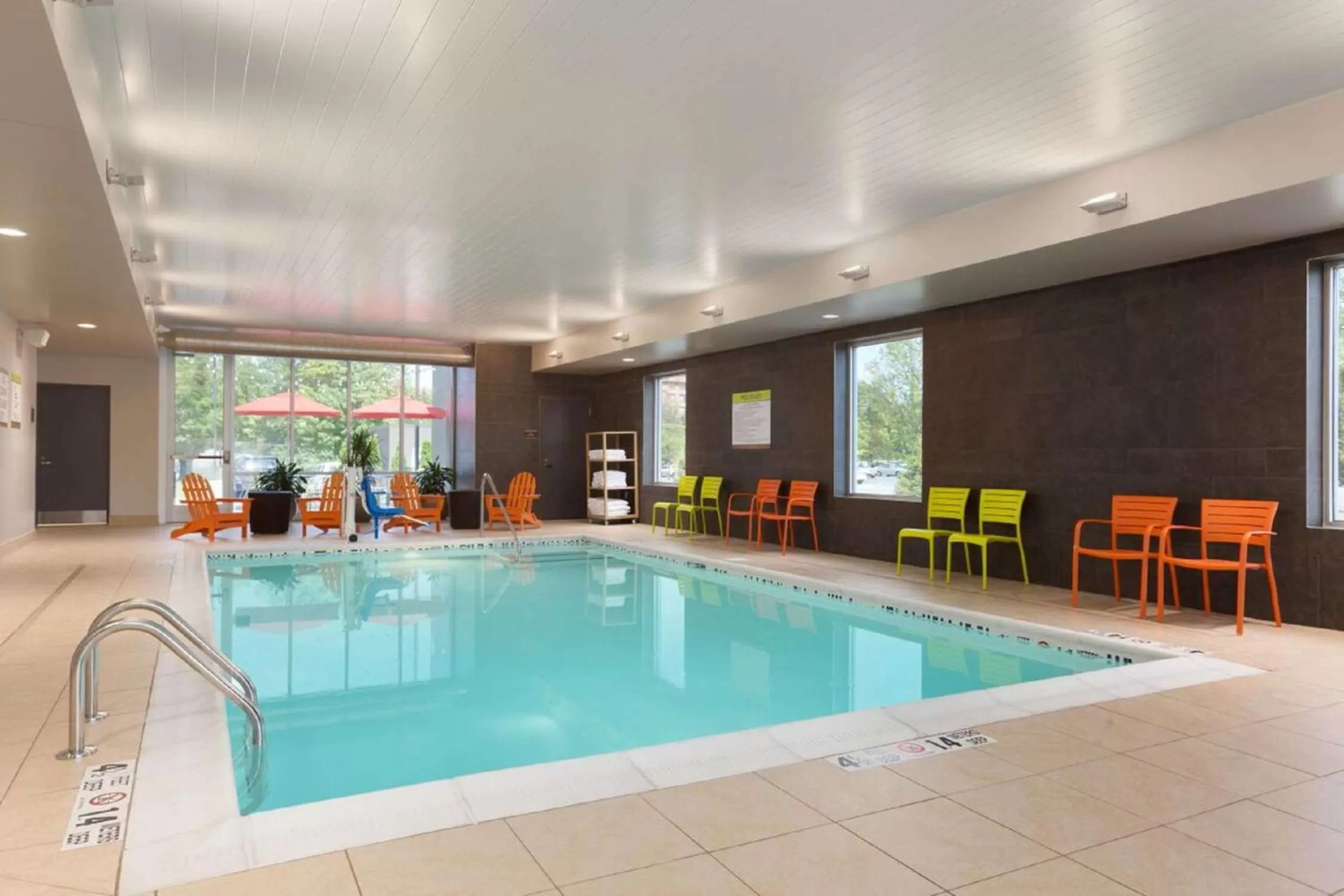 Pool view in Home2 Suites by Hilton Albany Airport/Wolf Rd
