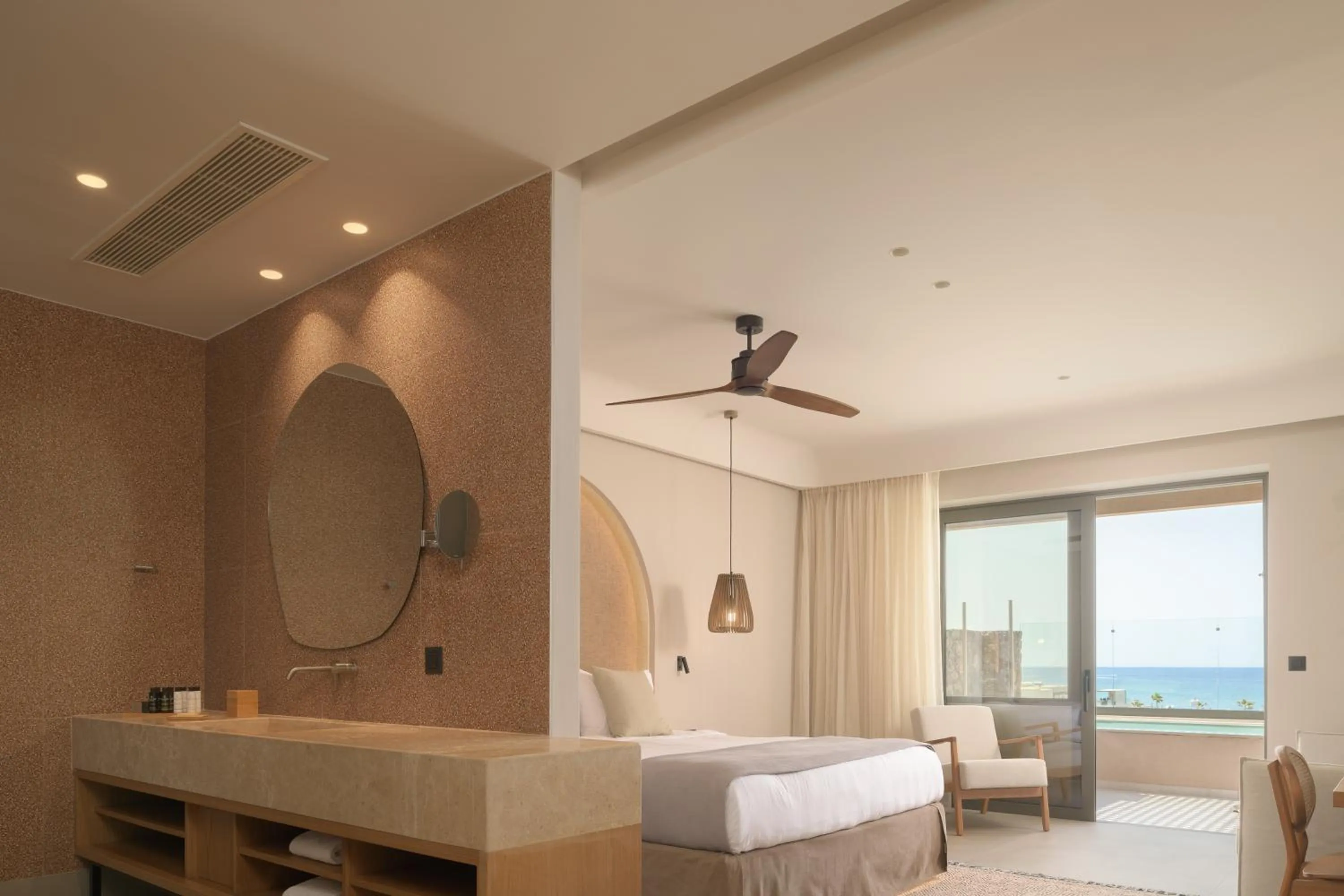 Sea view, Bed in Paralos Venus Suites Adults Only