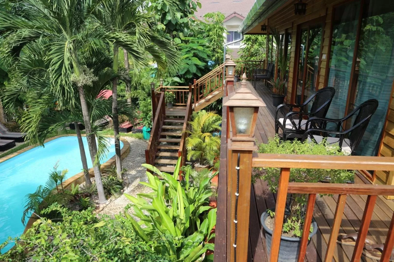 Pool view in Liam's Guesthouse Adults Only