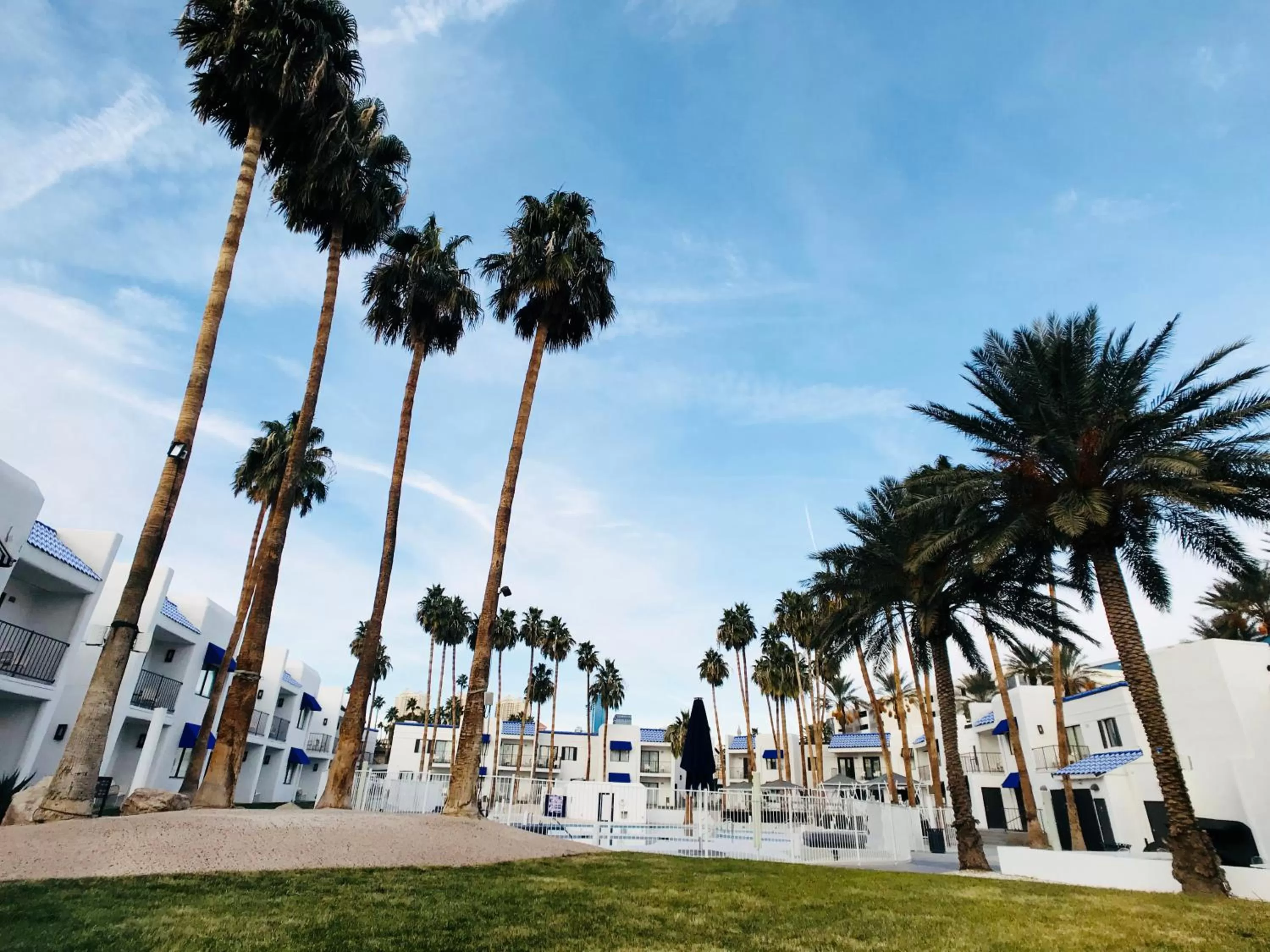 Inner courtyard view in Serene Vegas Boutique Hotel Las Vegas
