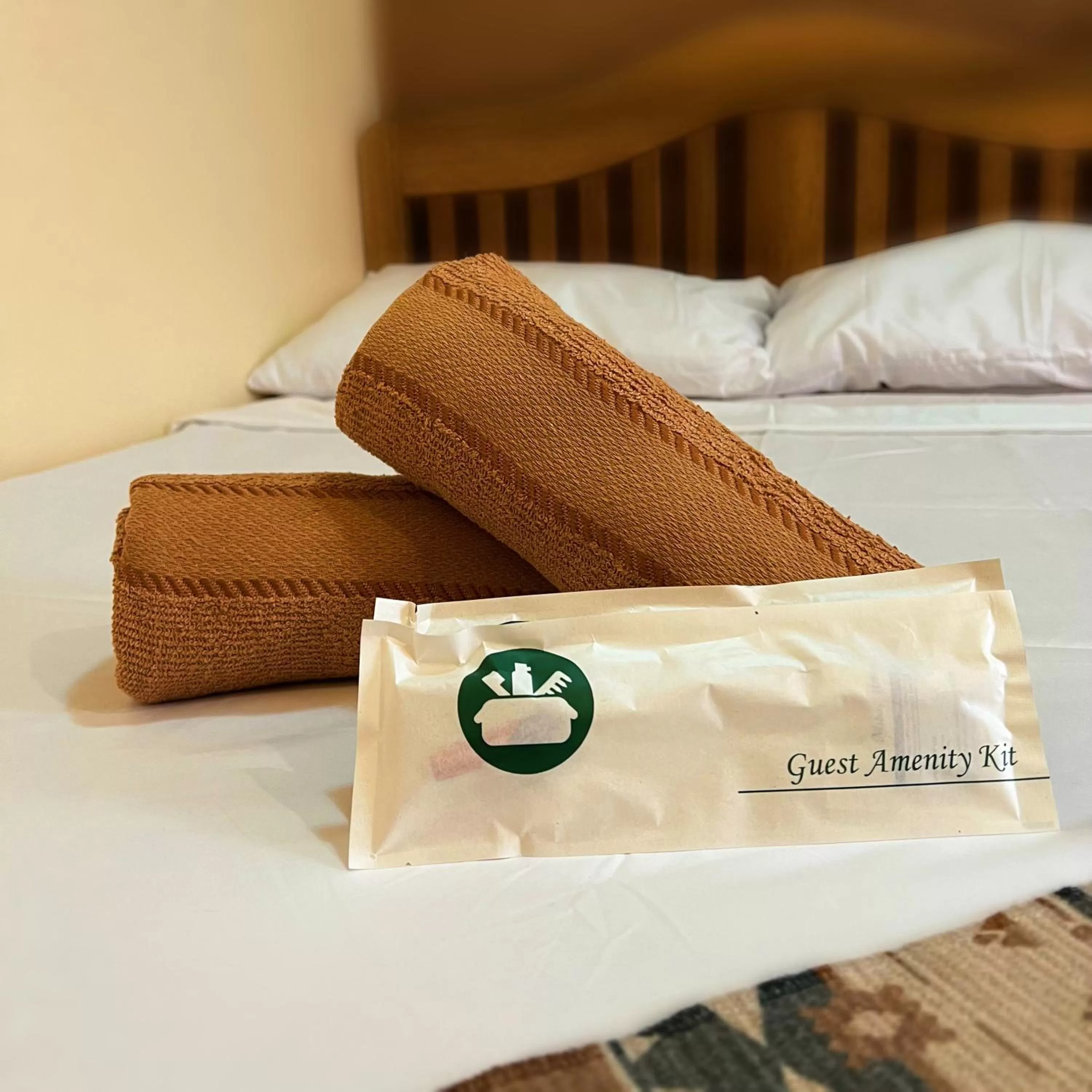 towels, Bed in Balayong Pension