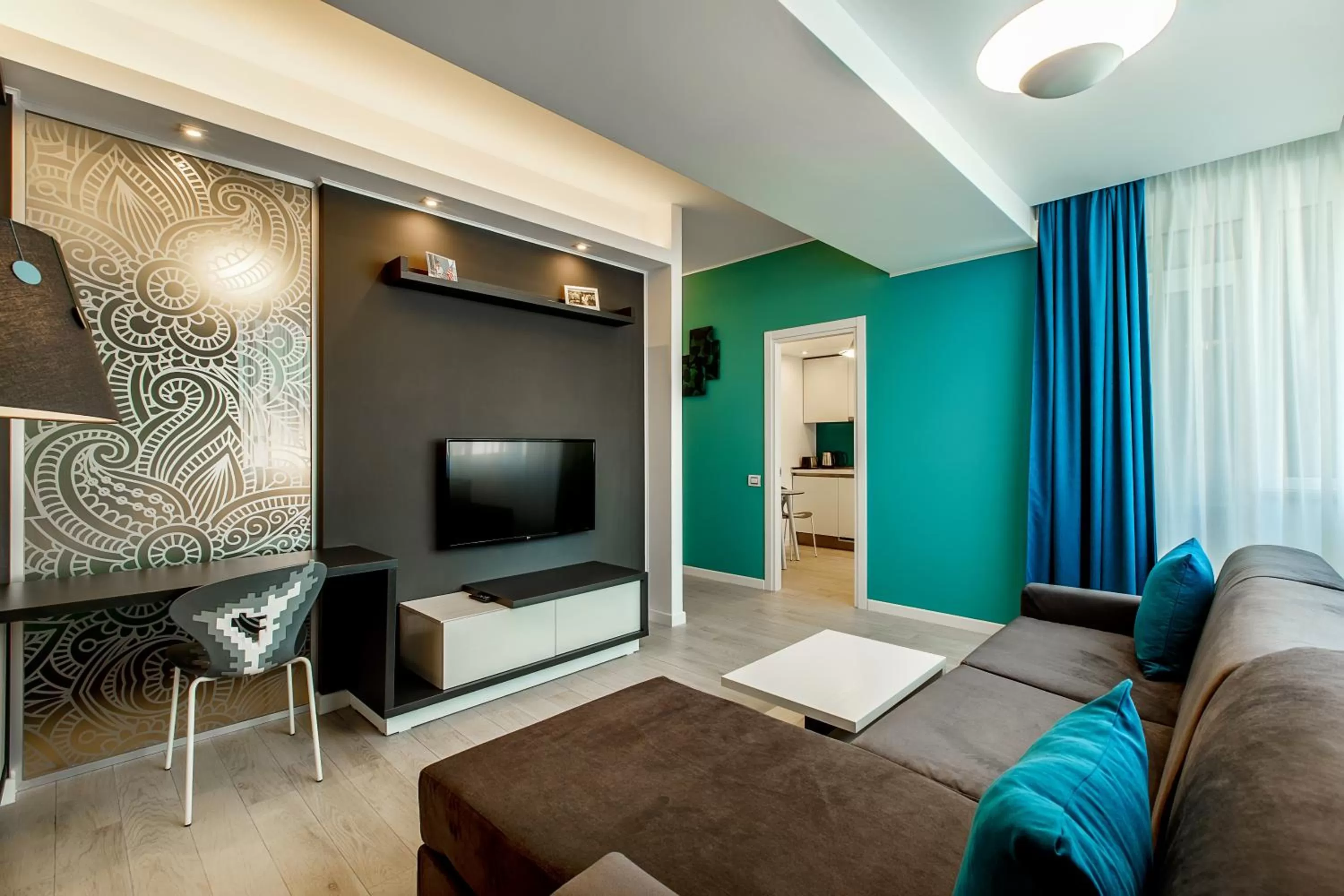 Living room, Bed in Mava Apartamente