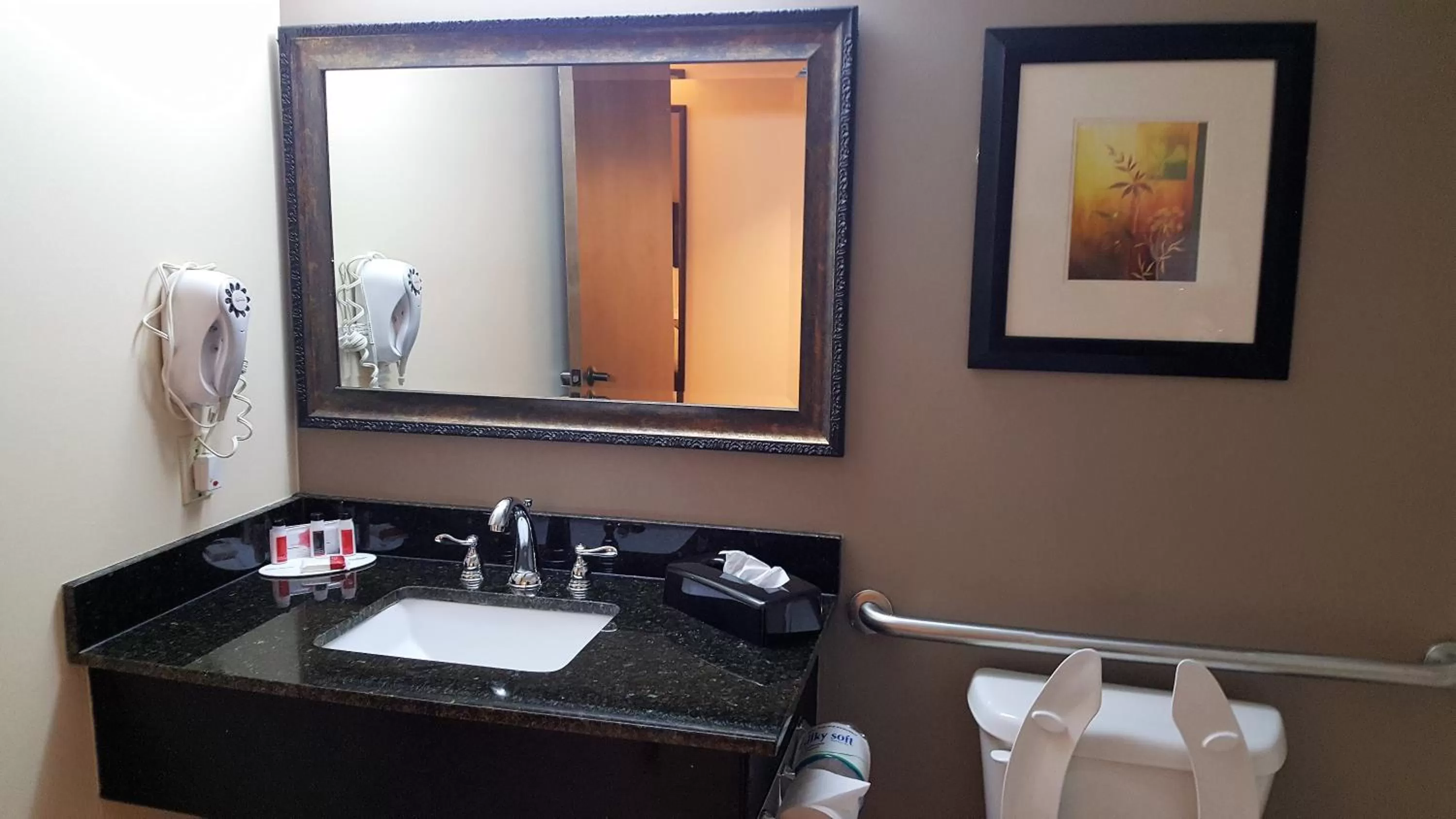 Bathroom in Baymont by Wyndham Belleville Airport Area Free Airport Shuttle