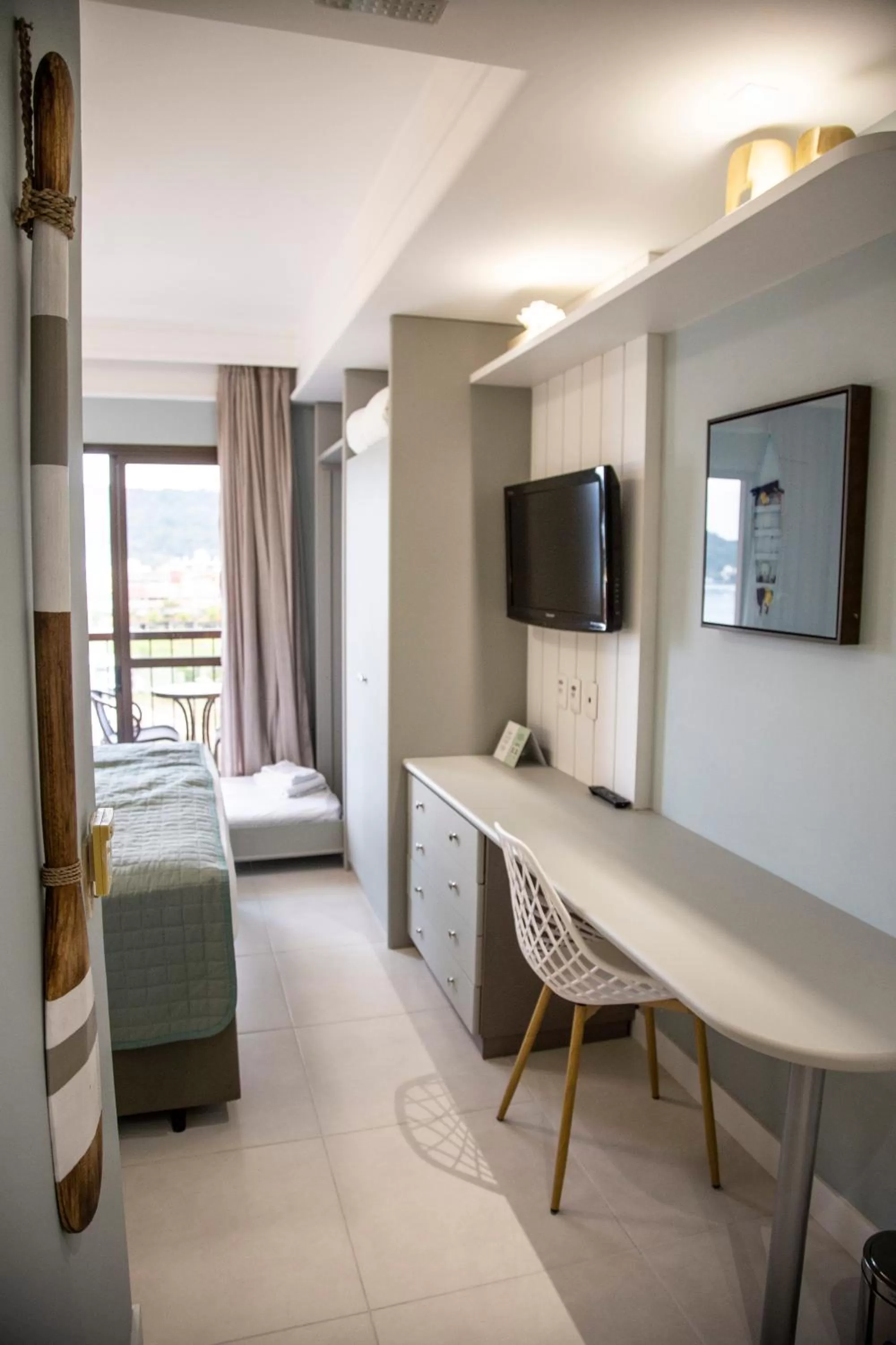 hair dresser, Bed in Jurerê Beach Village - Studio Vista Mar