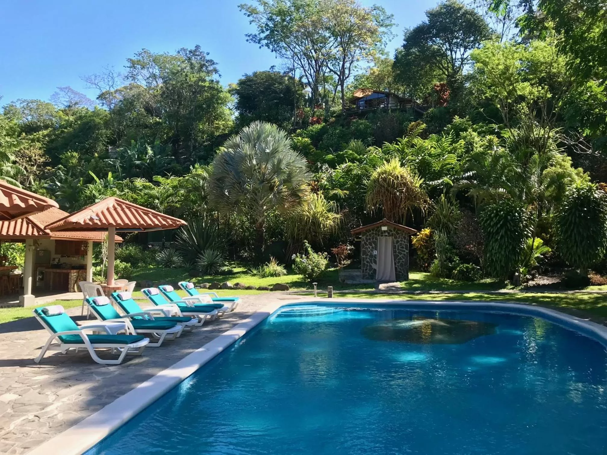 Natural landscape, Swimming Pool in Cabanas Rio Encantado
