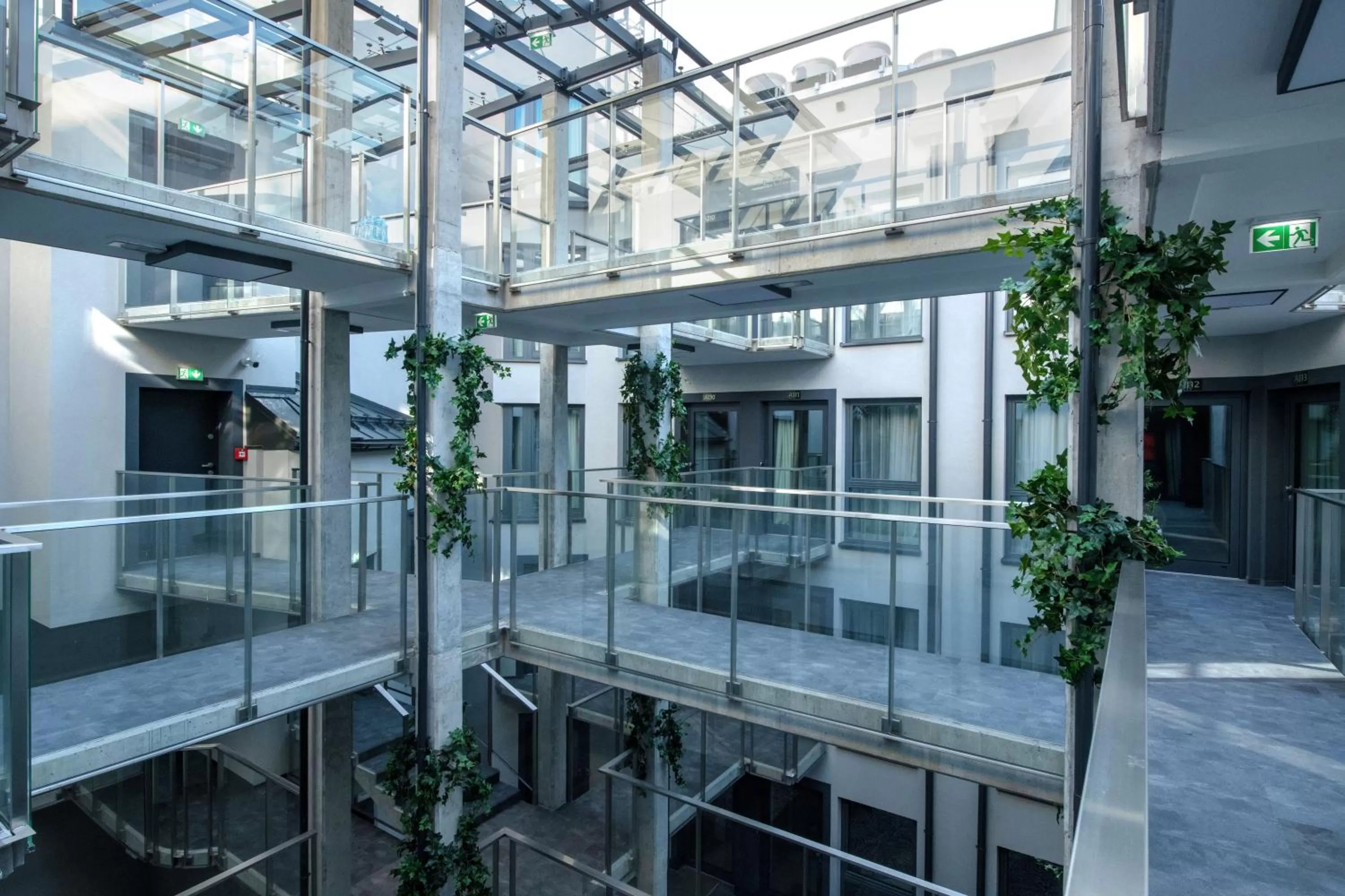 Inner courtyard view in Xerion Hotel