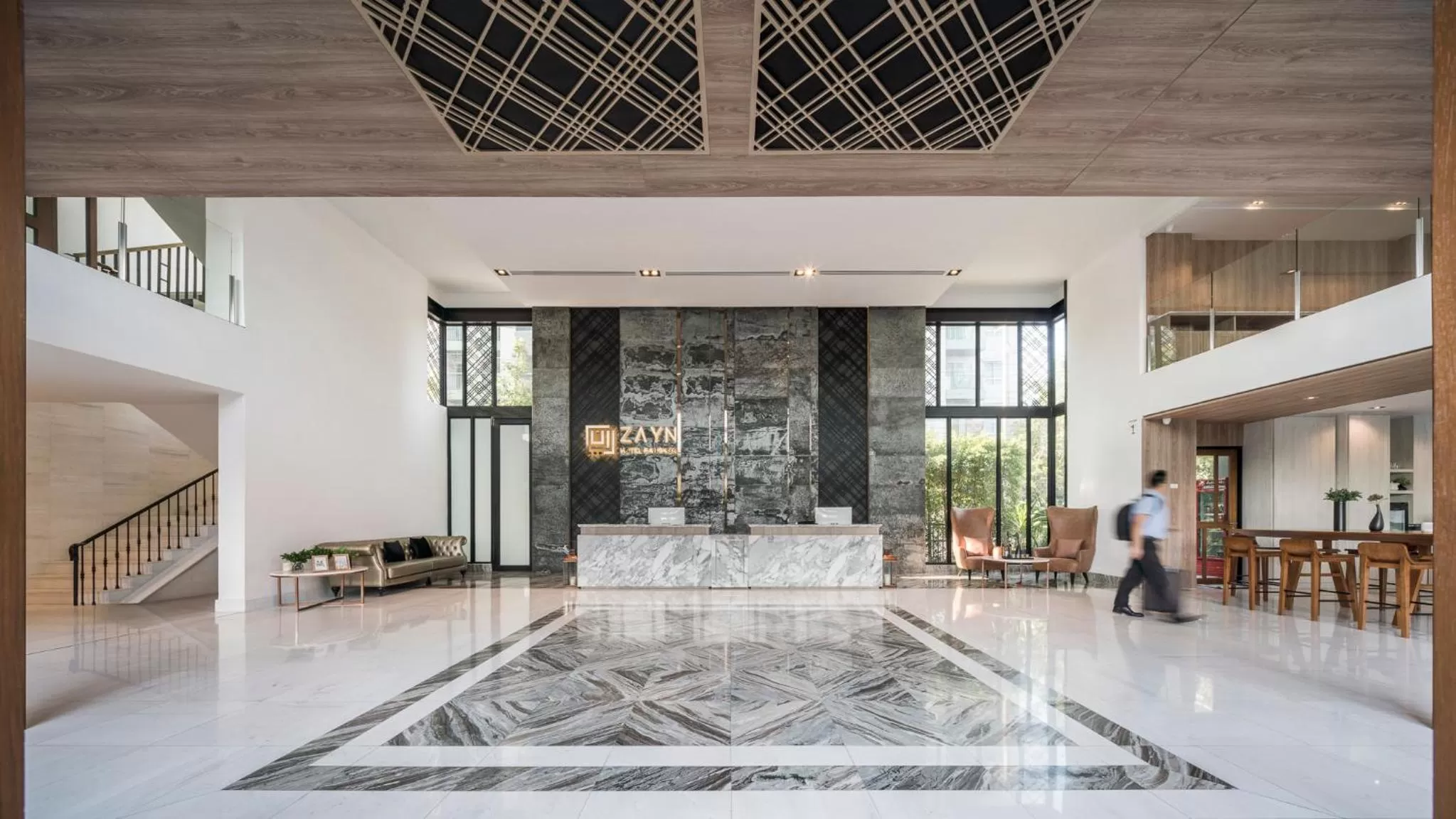Lobby or reception in Zayn Hotel Bangkok - Airport Link Access
