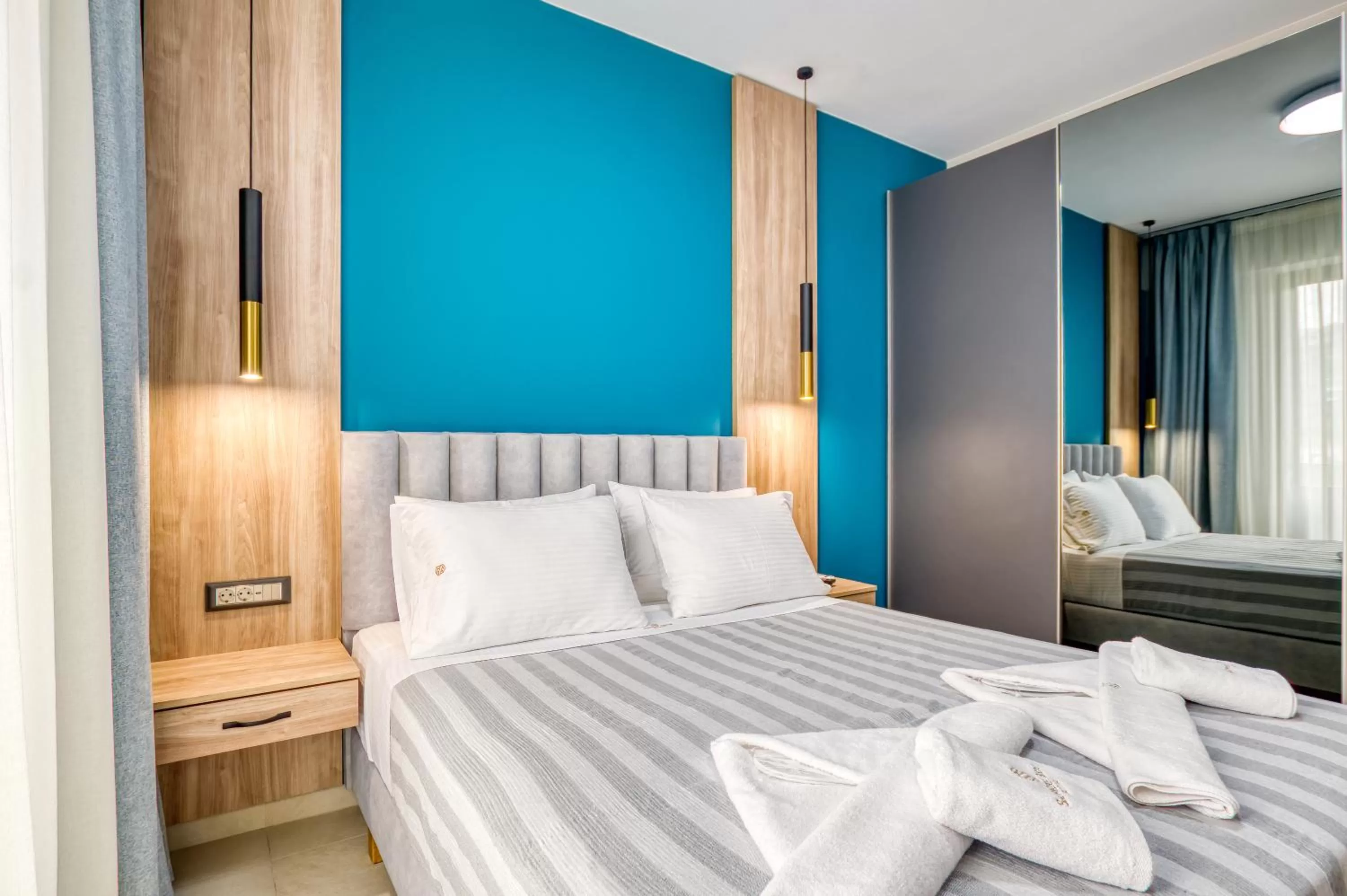 Bed in Sapphire Horizon Suites