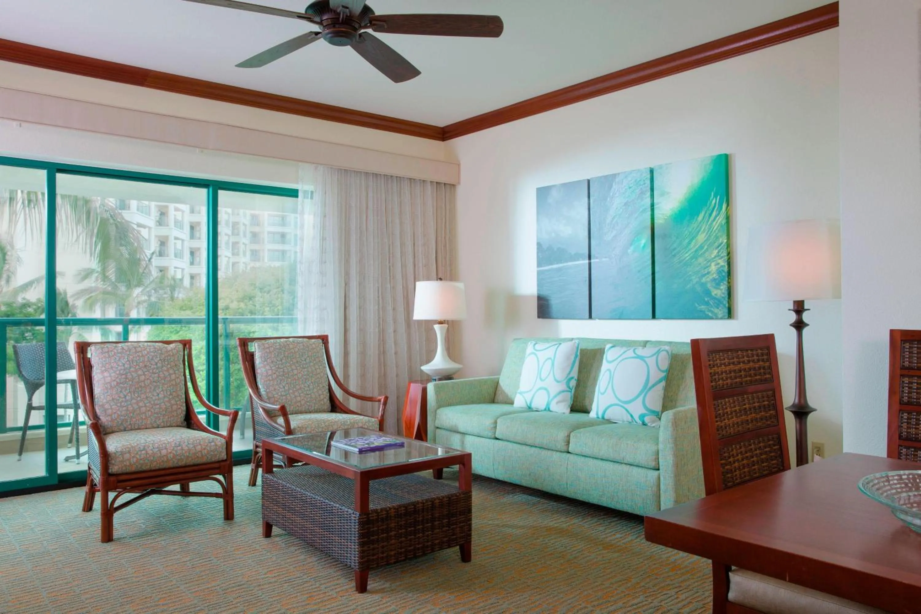 Living room in Marriott's Ko Olina Beach Club