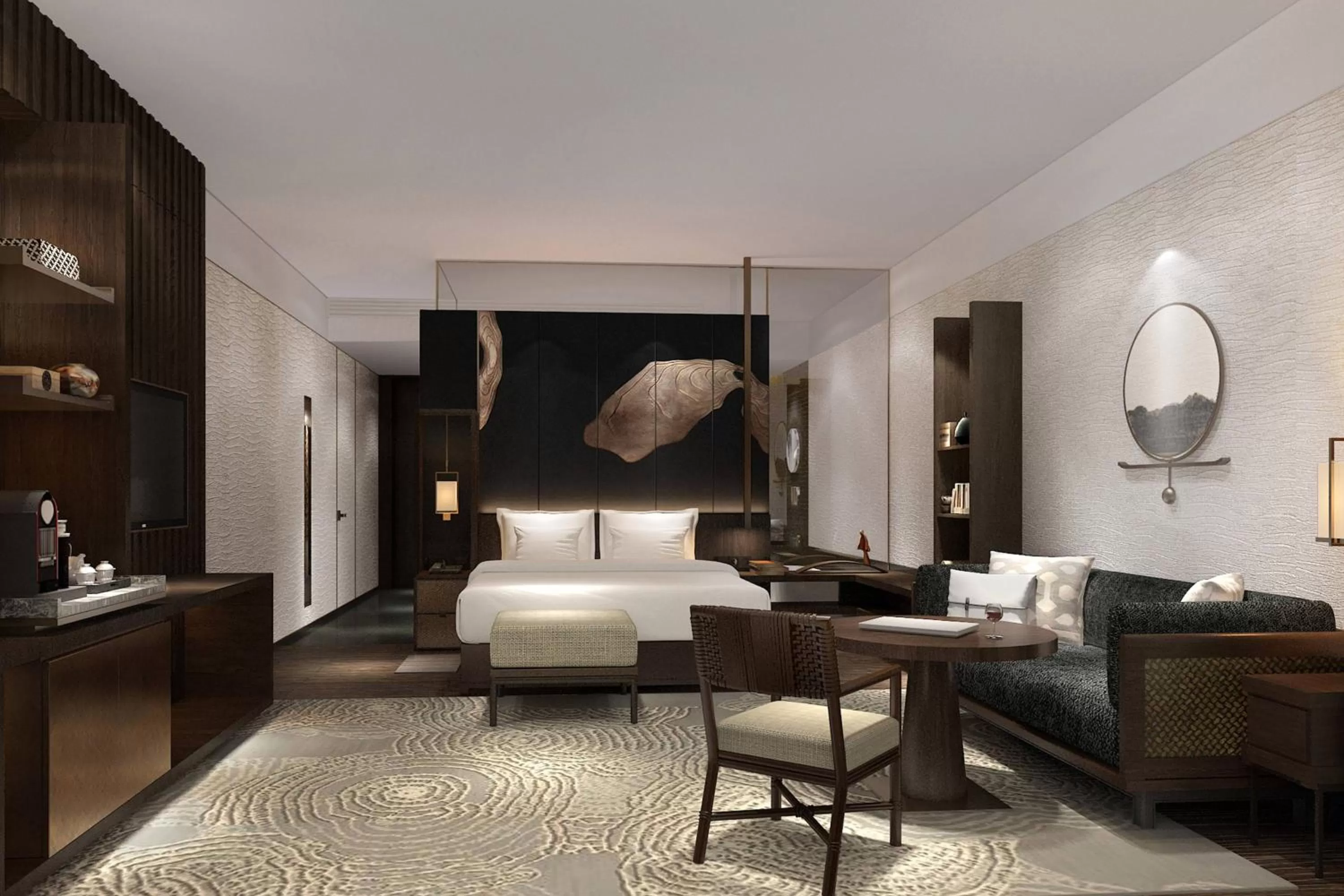 Photo of the whole room, Bed in JW Marriott Hotel Qufu