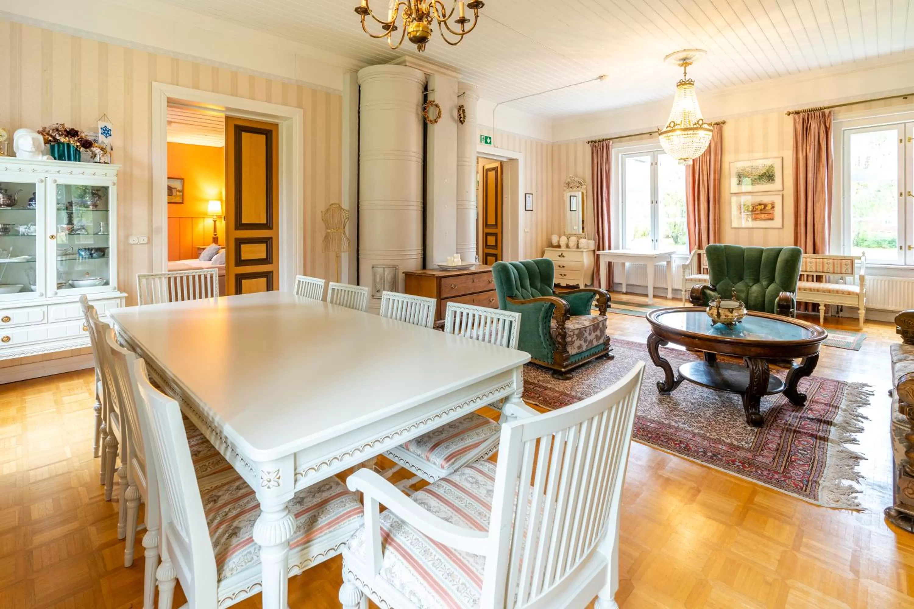 Seating area in Haapala Brewery restaurant and accommodation
