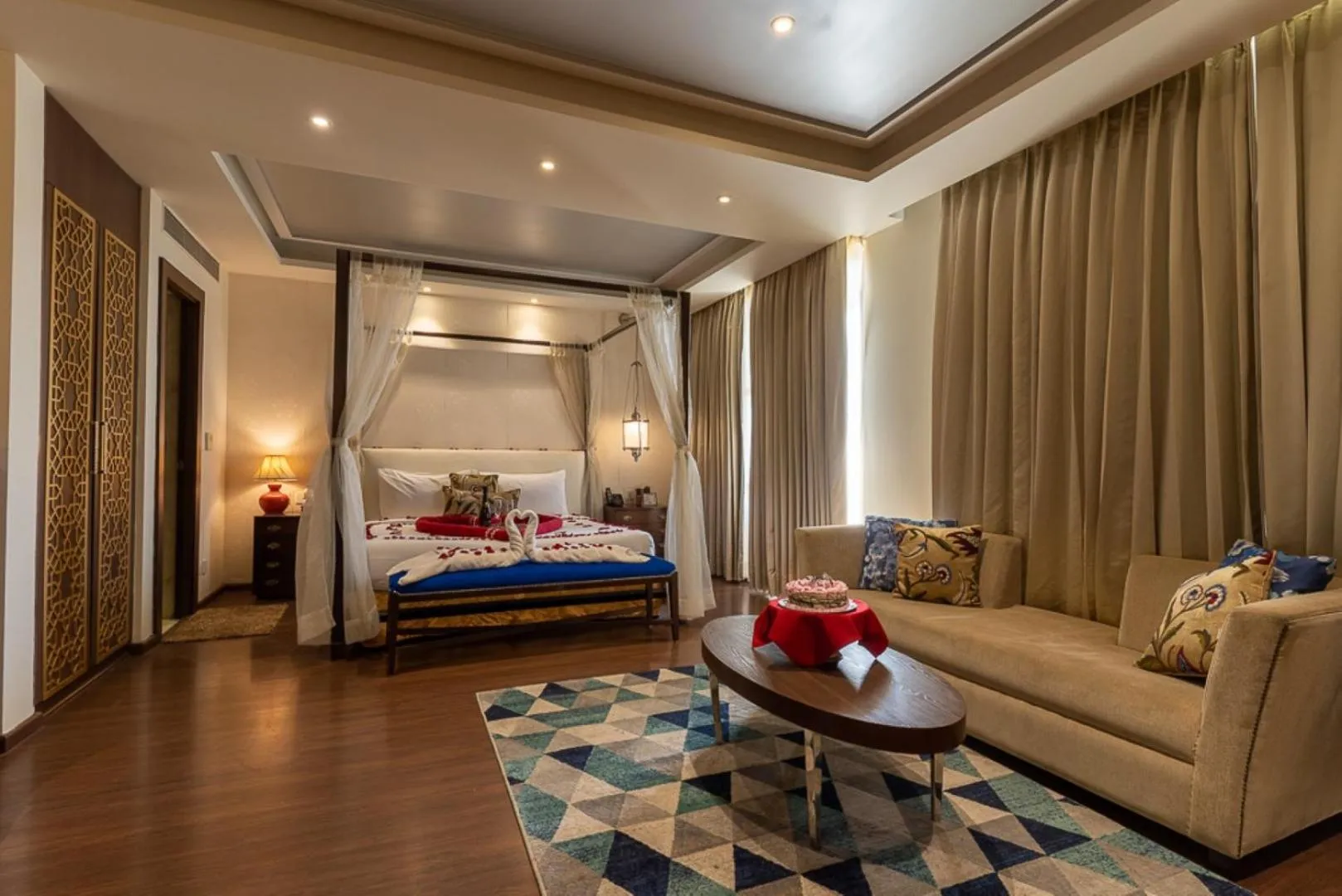 Photo of the whole room, Bed in Indraprastha Spa Resort