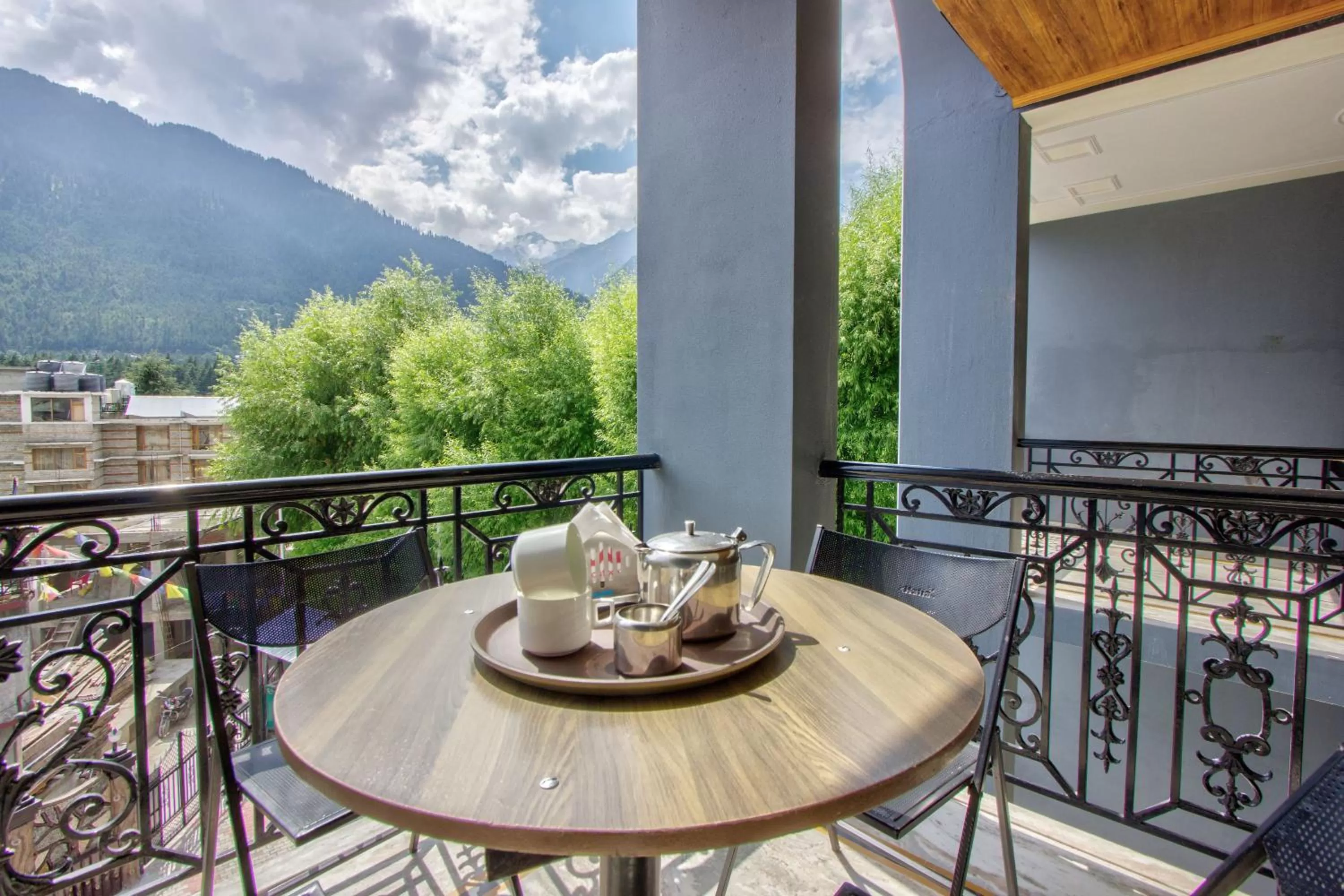 Balcony/Terrace in Woodstock Inn Manali 800 Mtrs from Mall Road