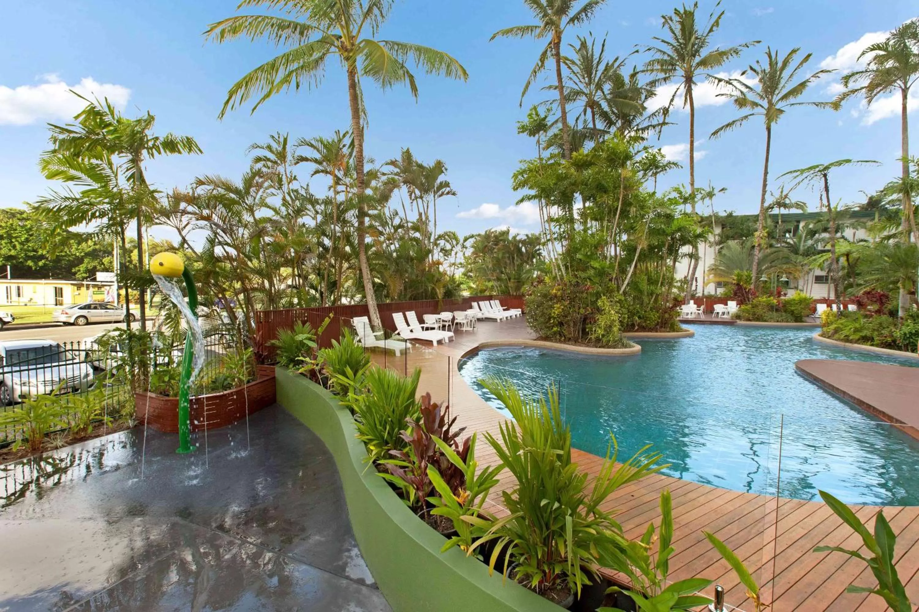 Pool view in Rydges Esplanade Resort Cairns