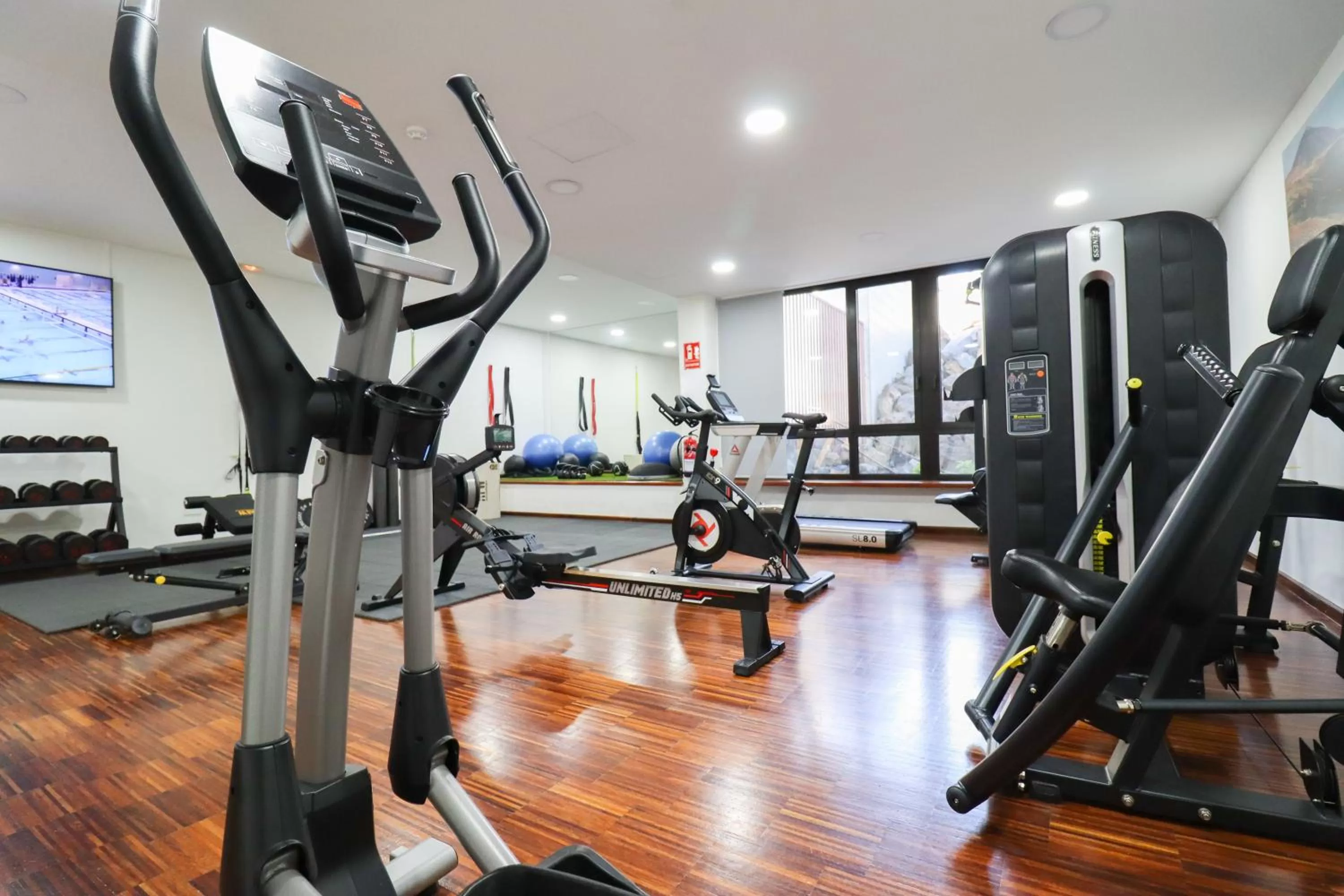 Fitness centre/facilities in Hotel Escuela Santa Cruz