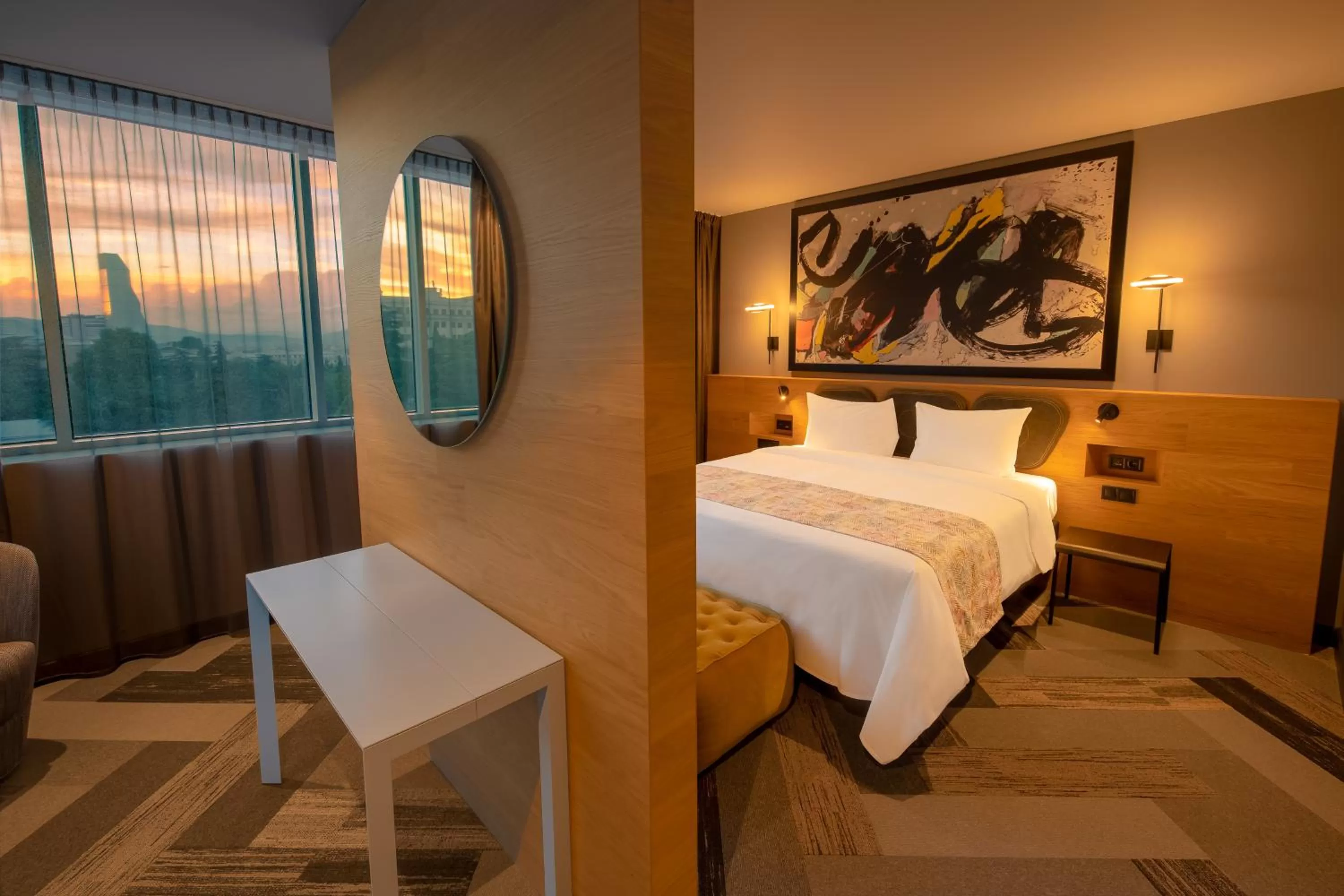 Bed in Radius Hotel Tbilisi