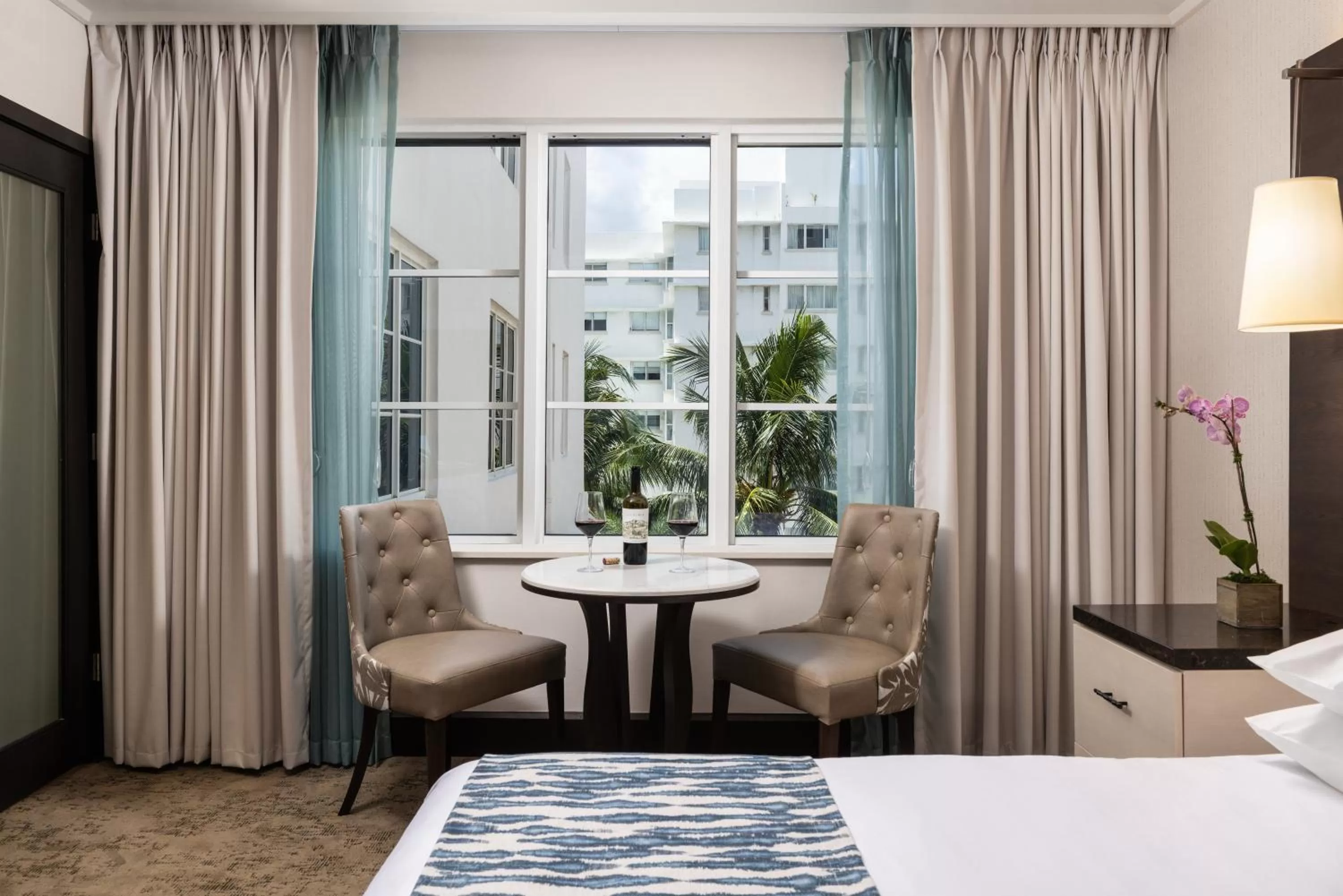 View (from property/room), Bed in The Palms Hotel & Spa