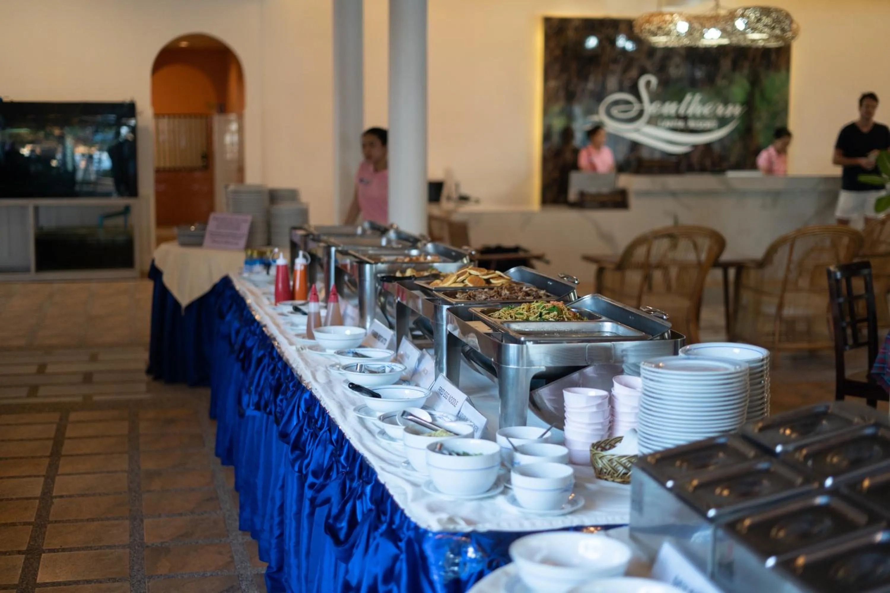 Buffet breakfast in Southern Lanta Resort