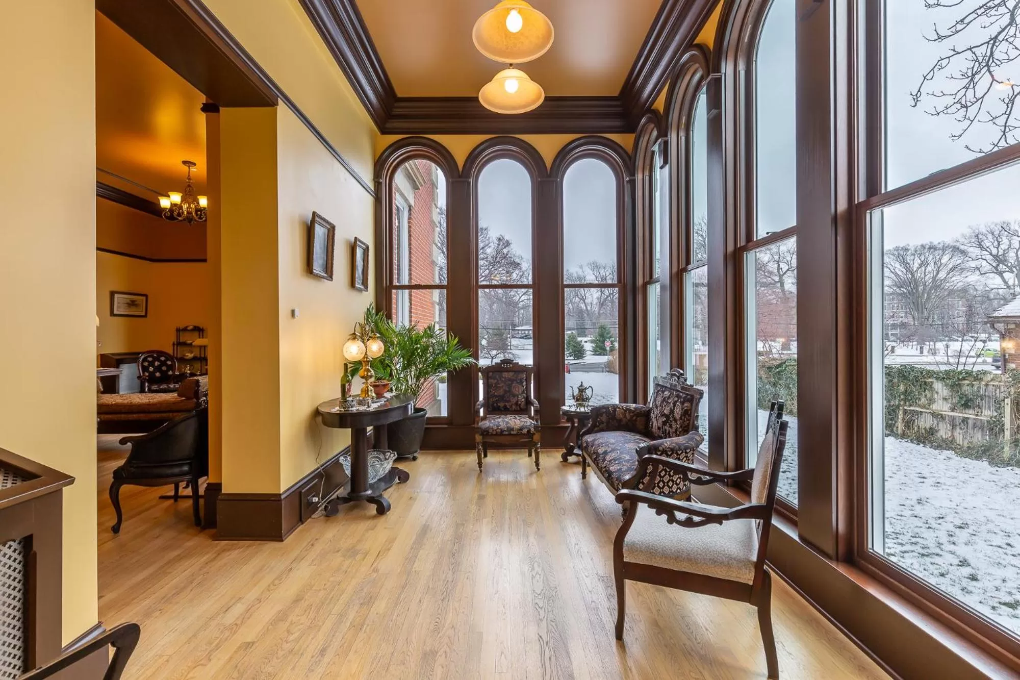 Seating area in Steele Mansion Inn & Gathering Hub