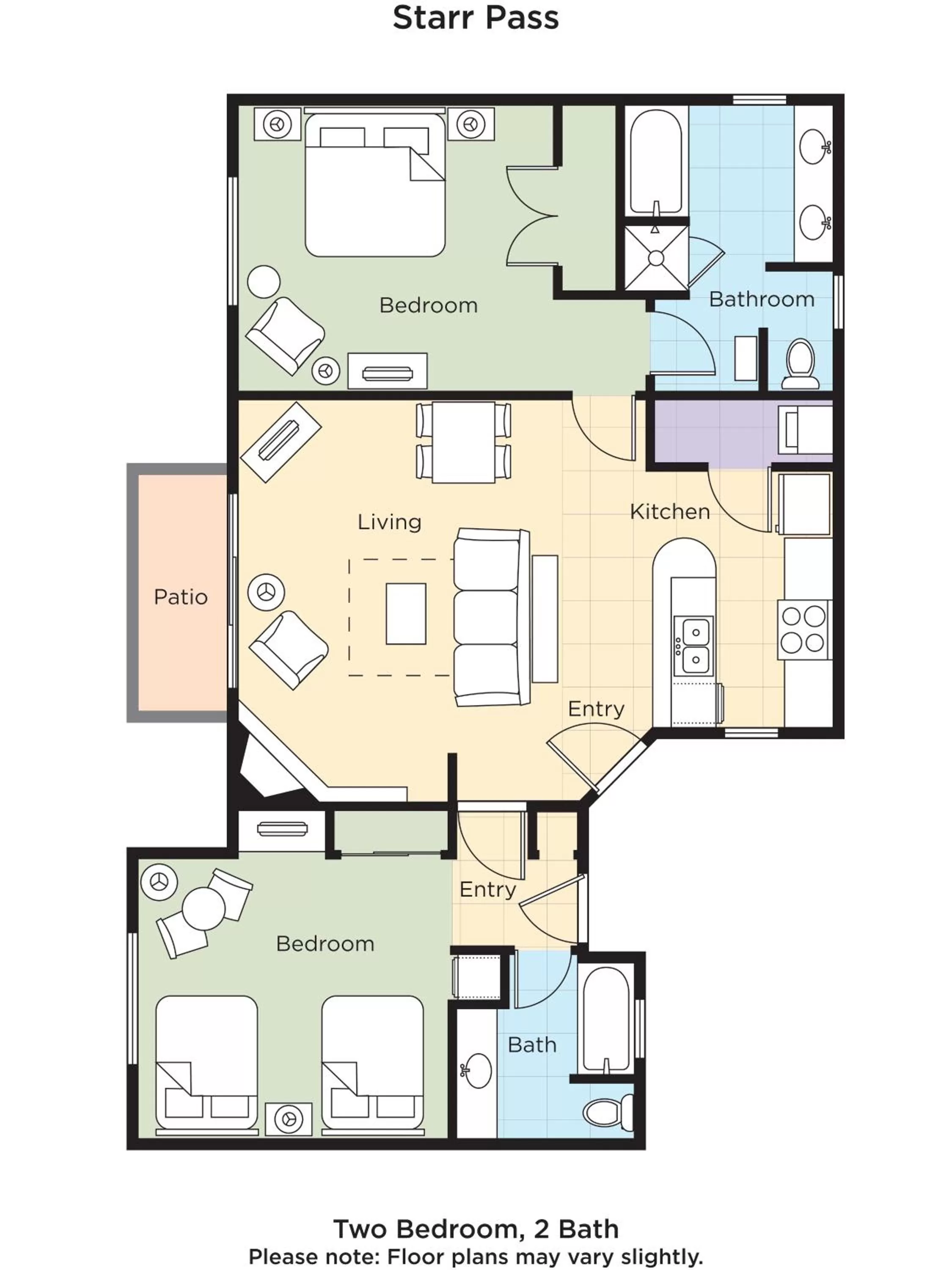 Floor plan in Starr Pass Golf Suites