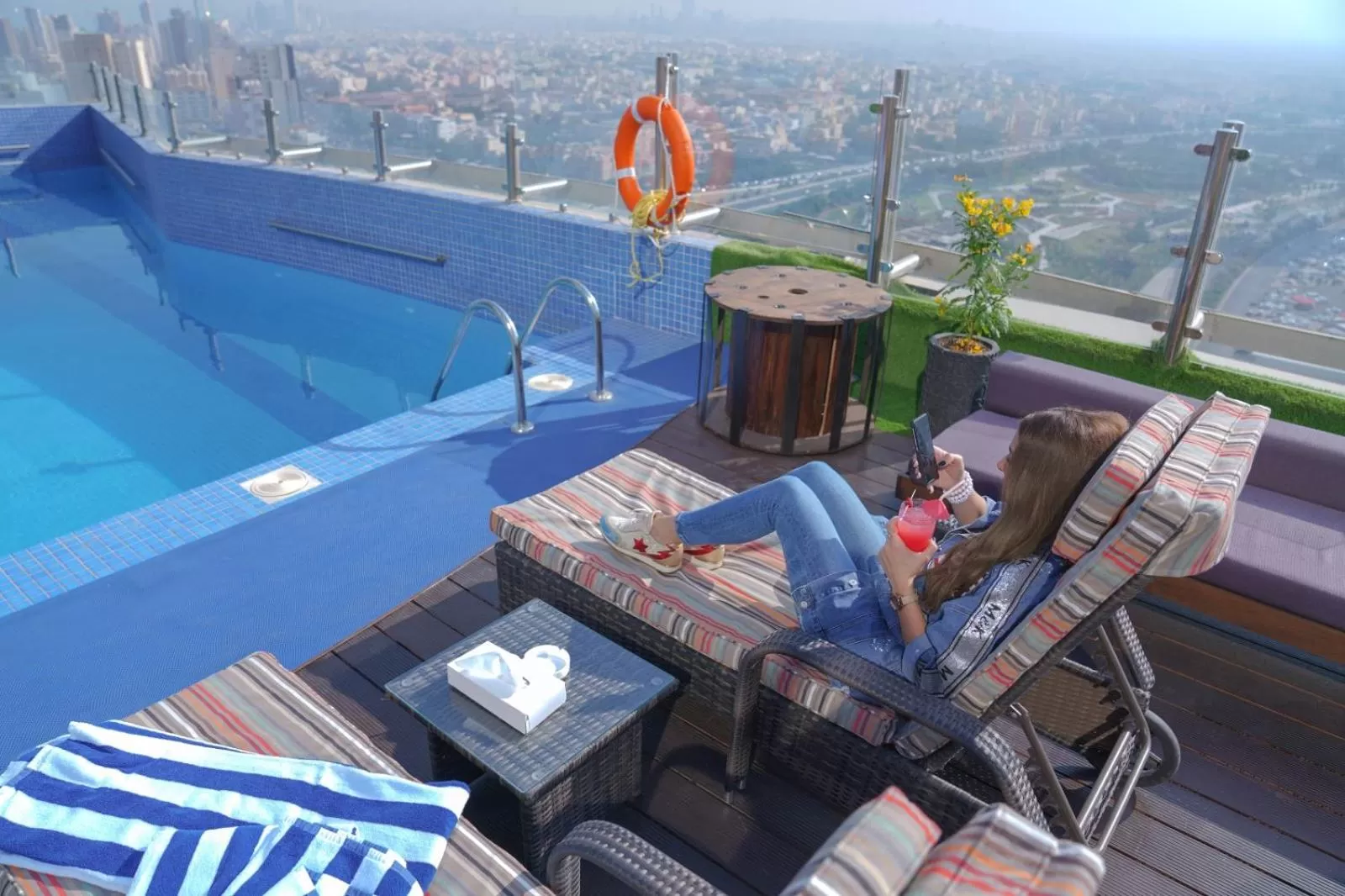 Swimming pool in Ramada Encore by Wyndham Kuwait Downtown