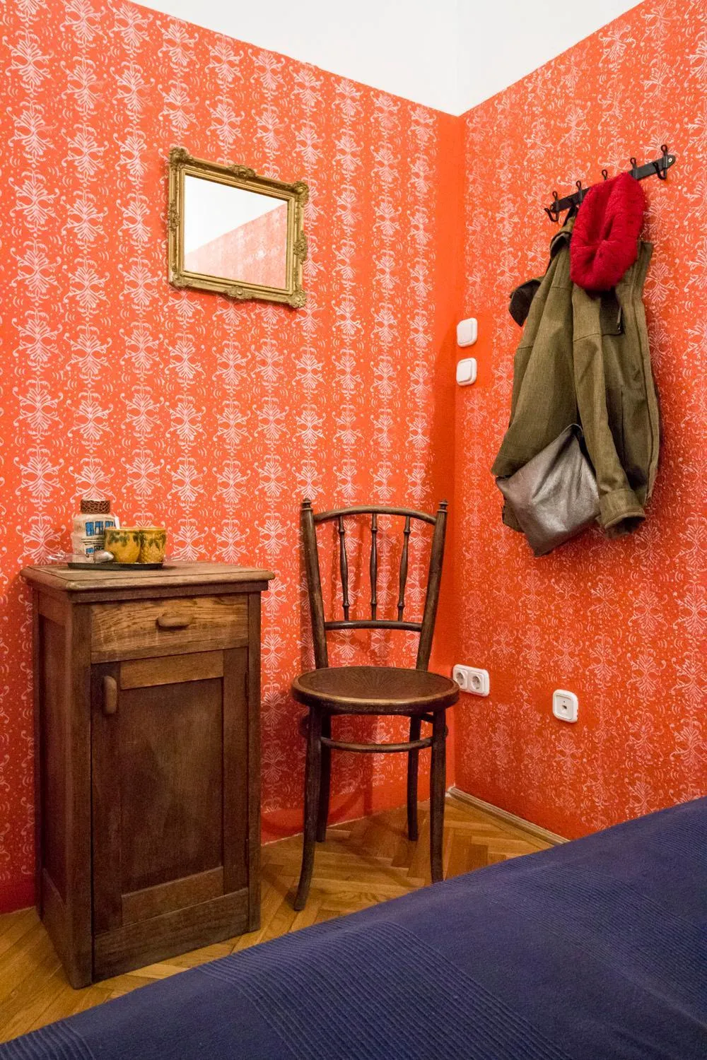 Decorative detail, Bed in Baroque Hostel & Coworking