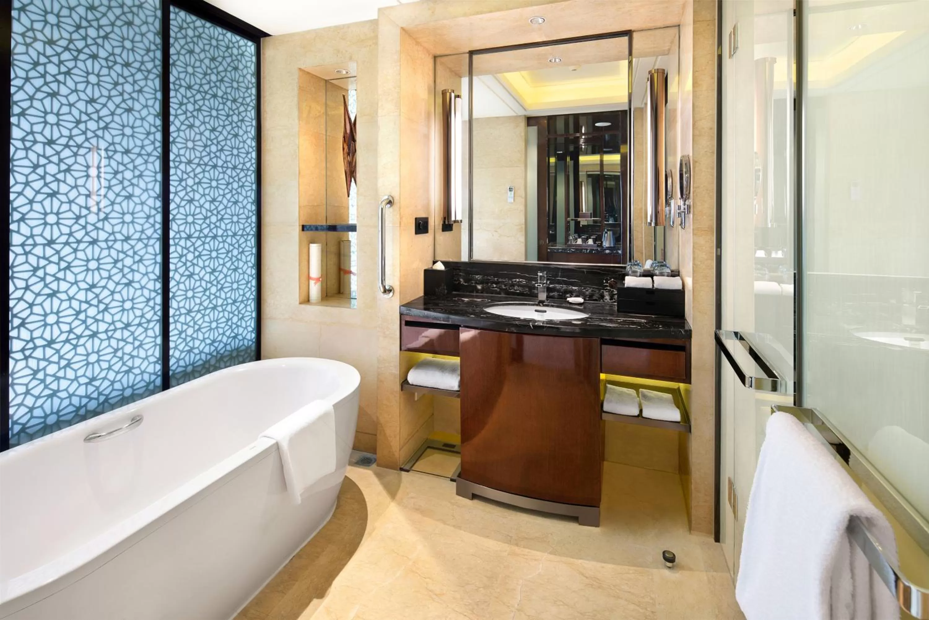 Bathroom in Crowne Plaza Chengdu Panda Garden by IHG