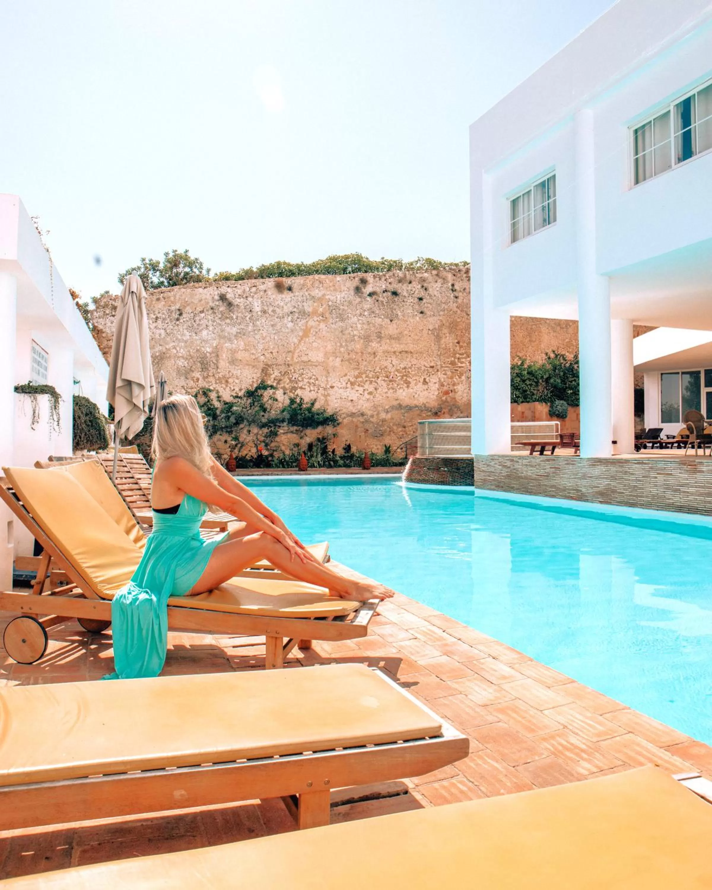 Pool view in Baluarte da Vila Apartments