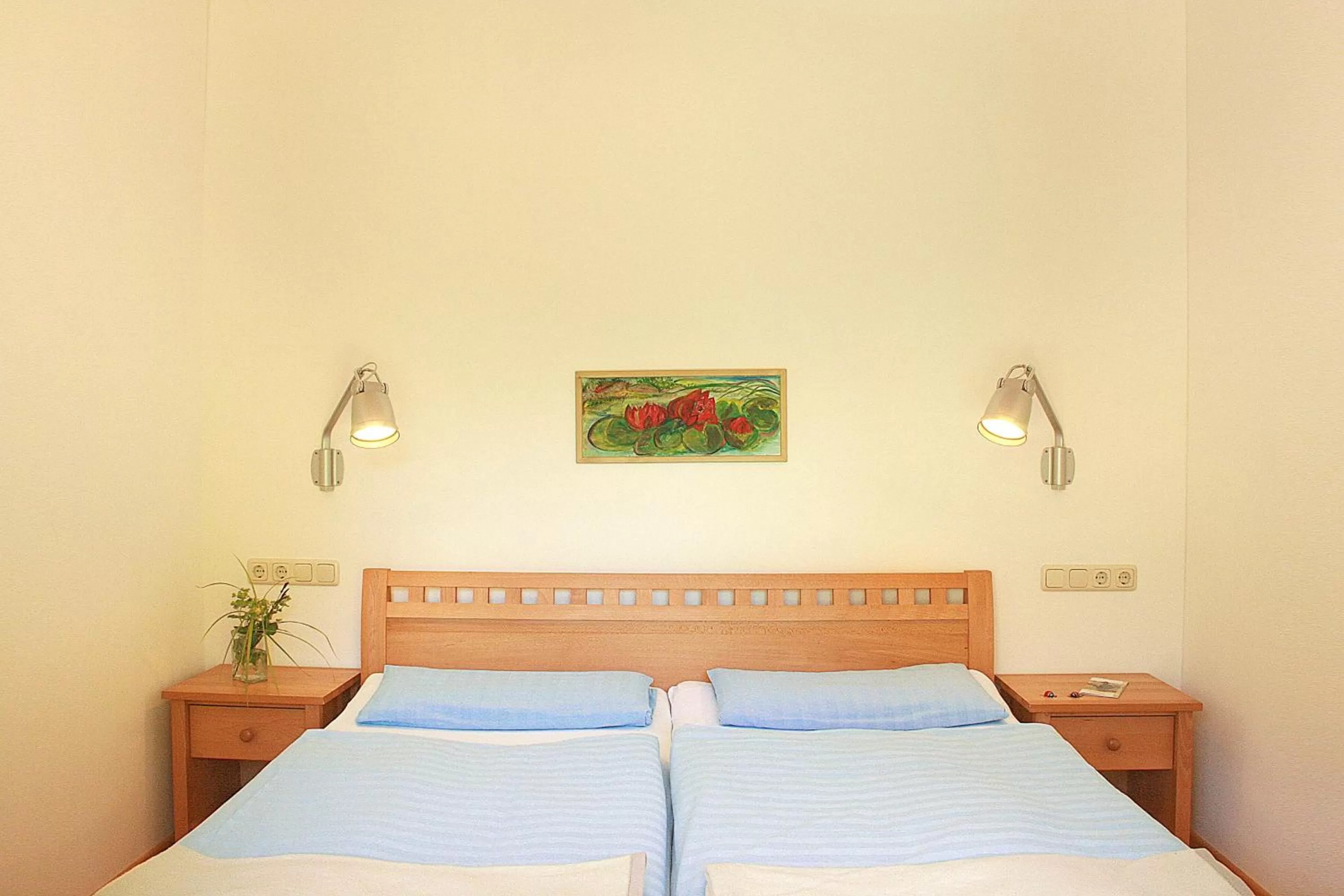 Bed in Biohotel Spöktal