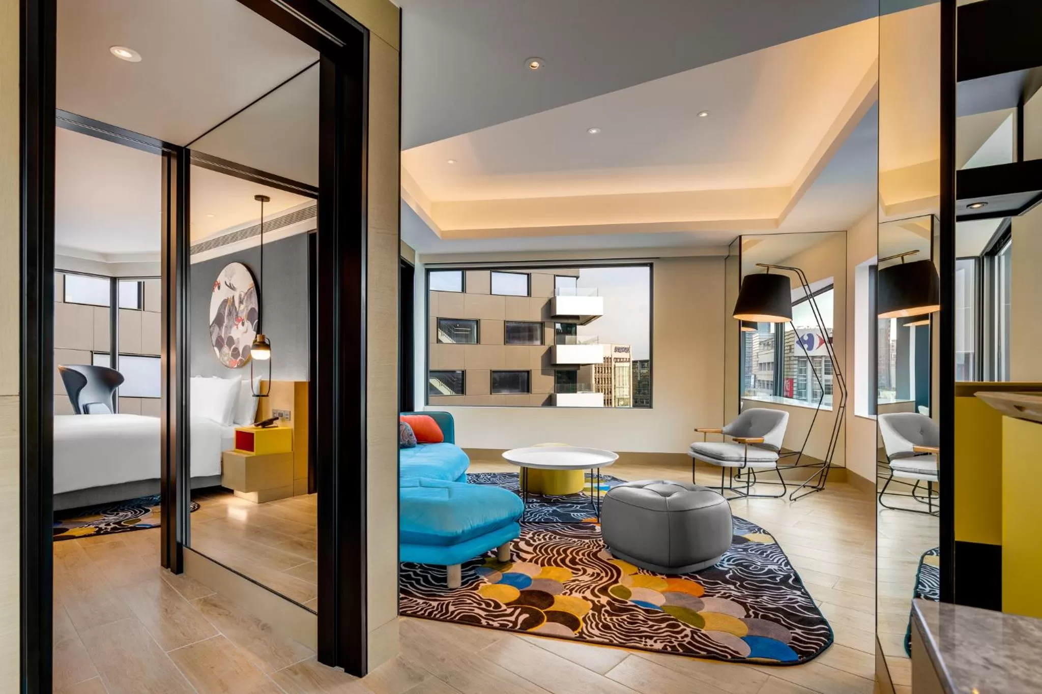 View (from property/room), Bed in Hotel Indigo Taipei North by IHG