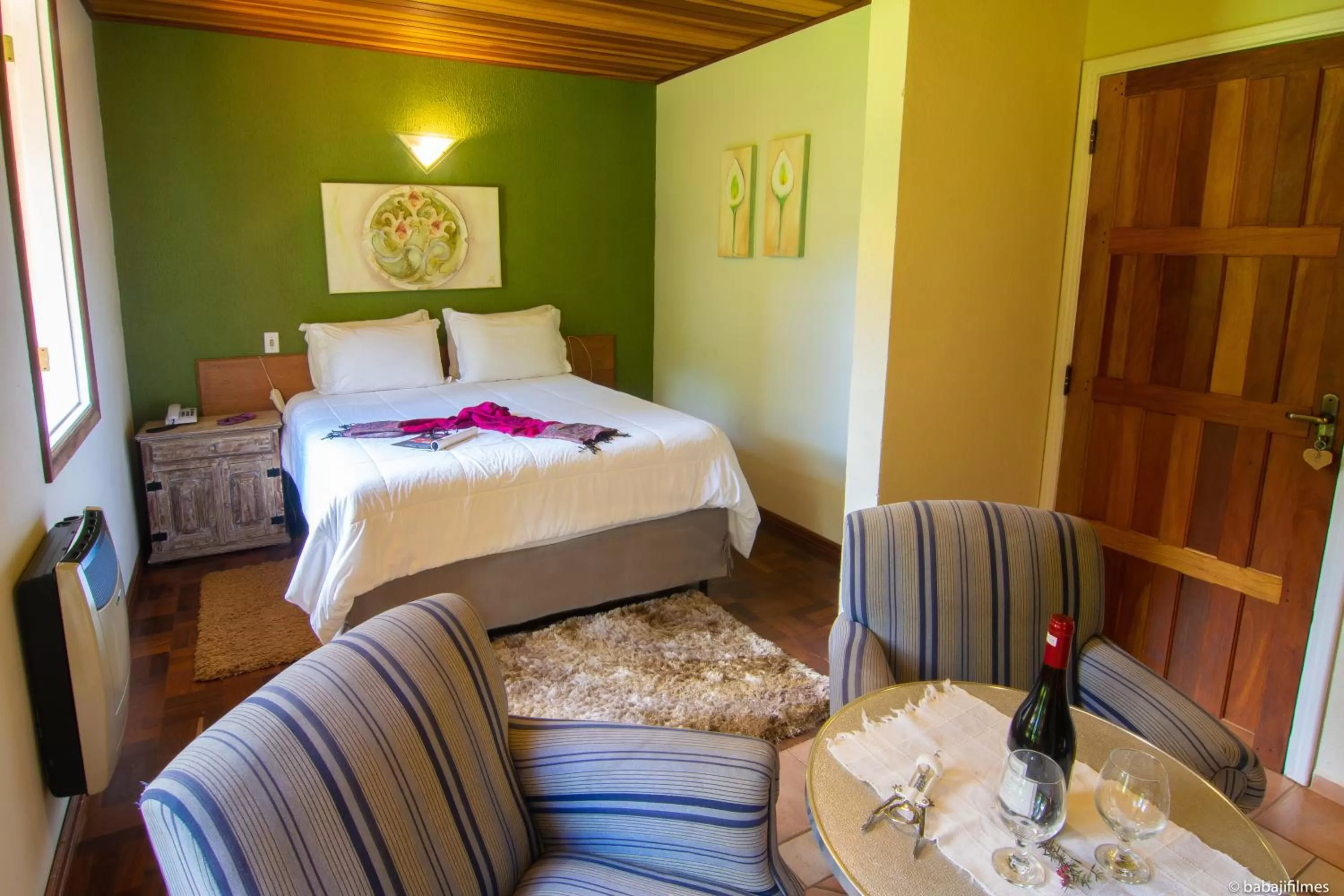 Bed in Pousada Serra Villena