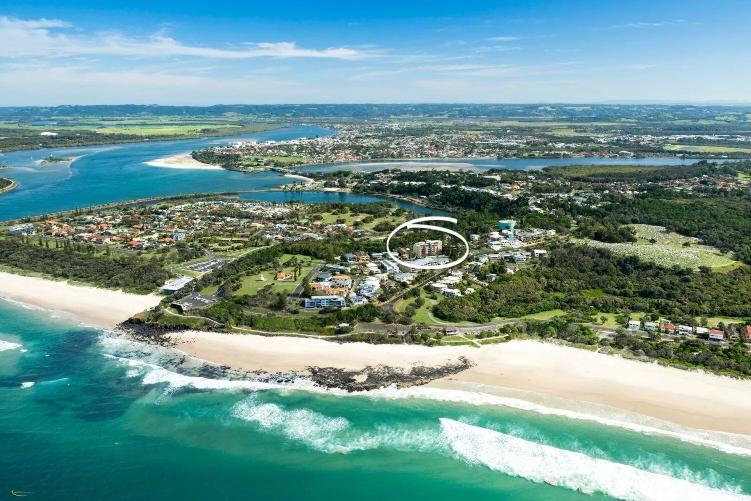 Bird's eye view in Grandview Apartments