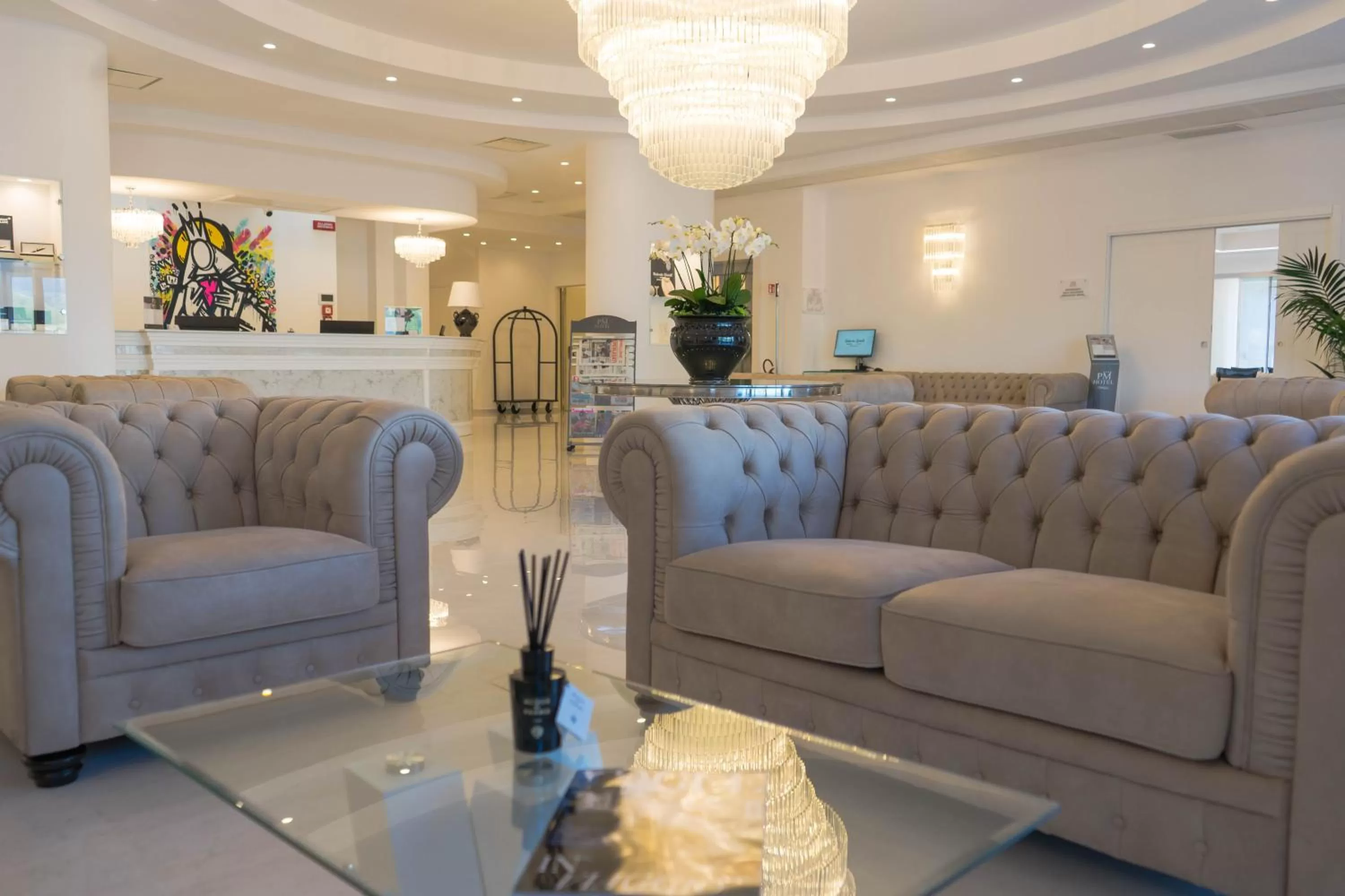 Lobby or reception in PM Hotel